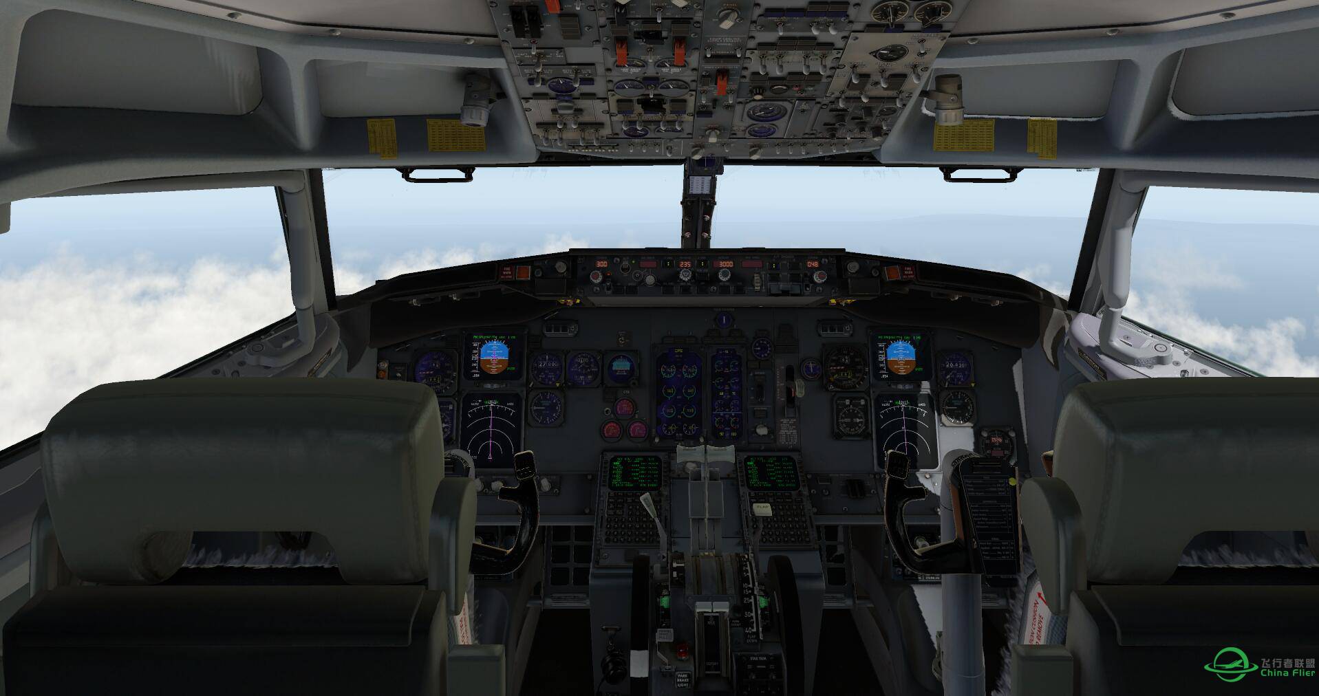 美图又来一波，XP11，波音737-300南航梦幻之翼香港飞台北-1587 