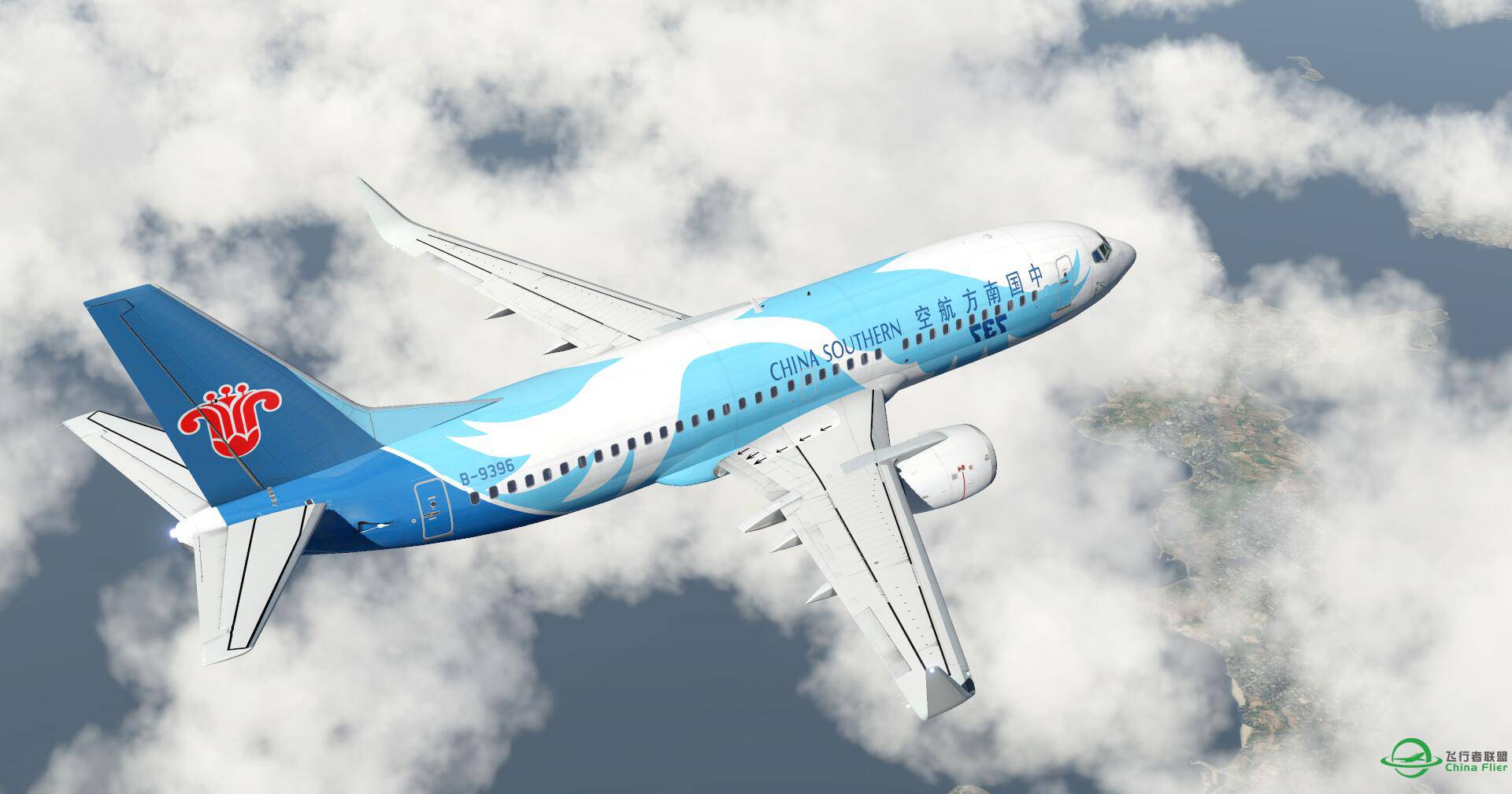 美图又来一波，XP11，波音737-300南航梦幻之翼香港飞台北-6702 