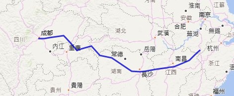 求黄山到成都的航线-6848 