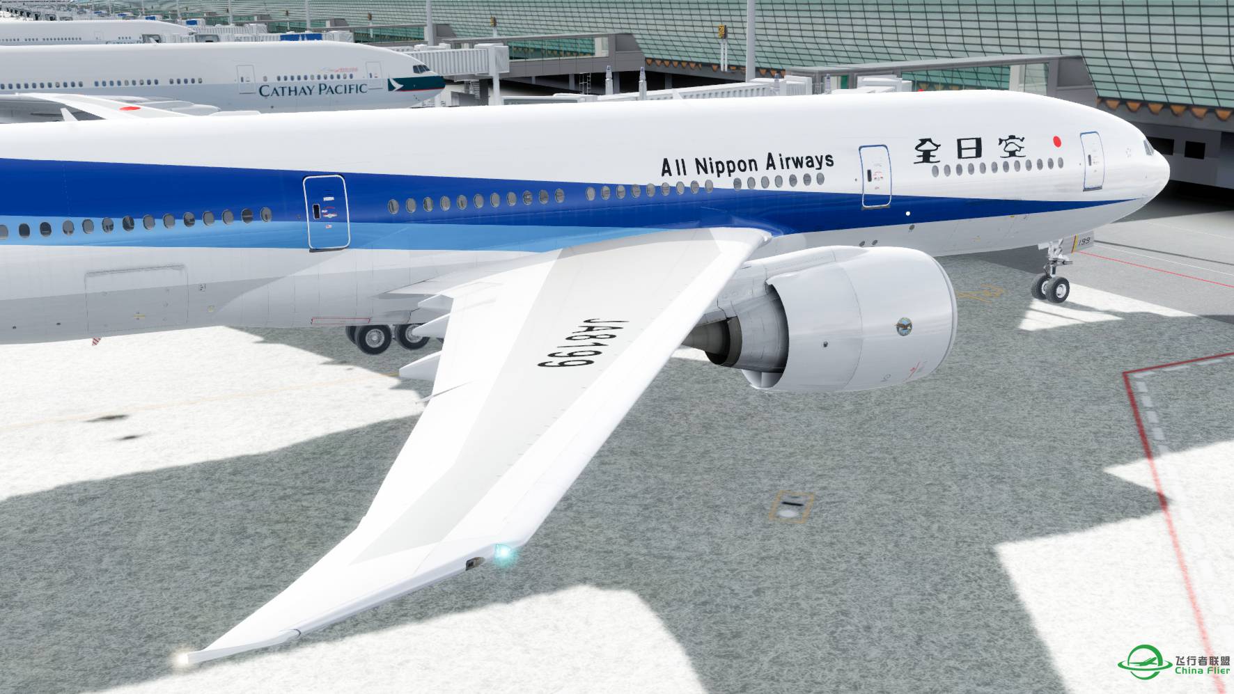 ANA全日本航空 长春龙嘉 落地 大阪关西国际机场-5743 