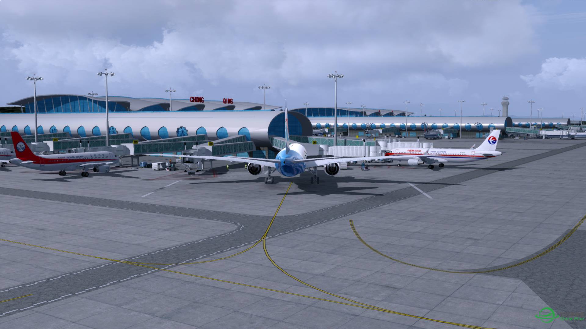 向飞友们汇报下重庆江北国际机场的制作进度-7241 