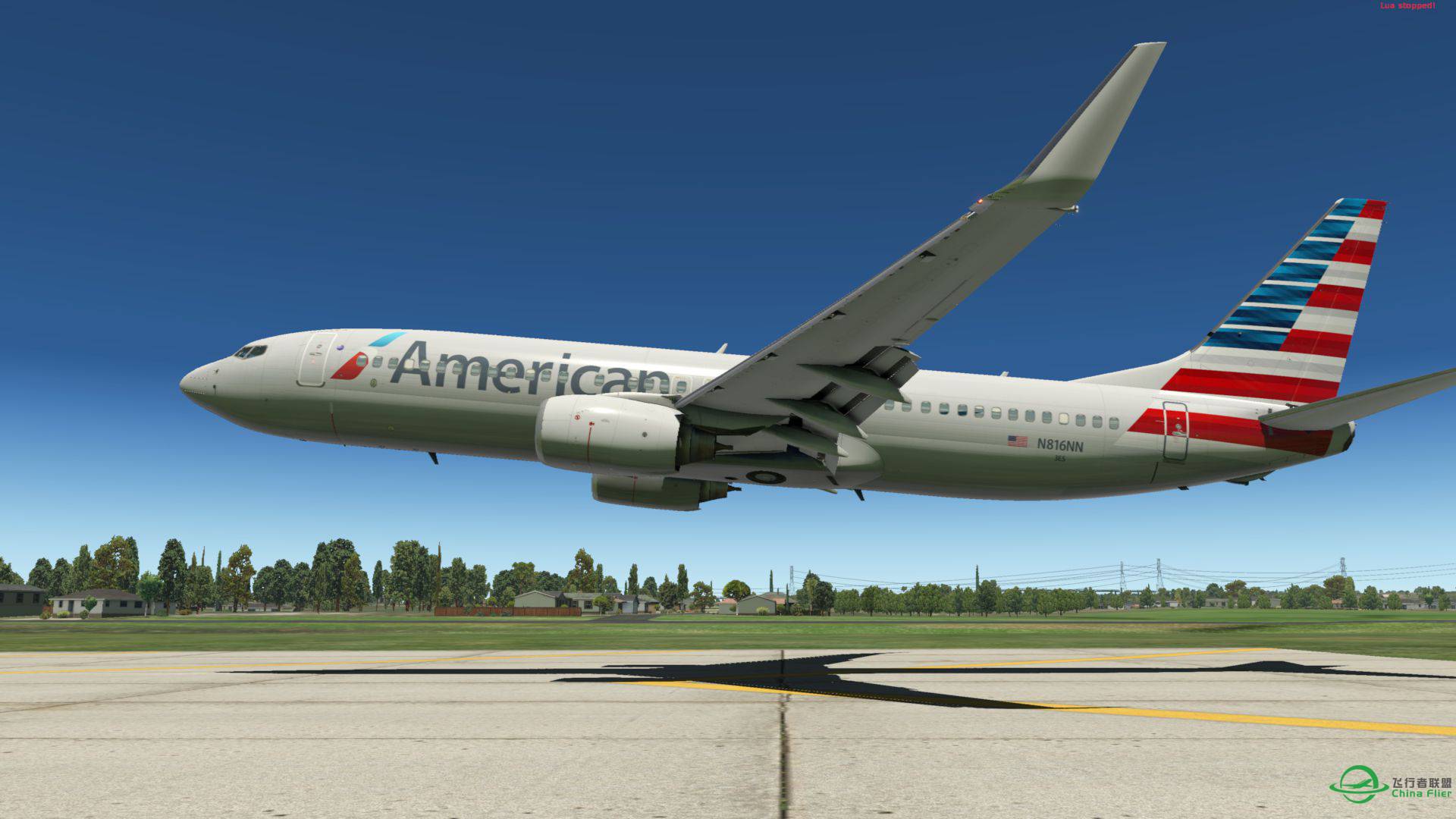 XPLANE 11 737無起落架迫降-4771 