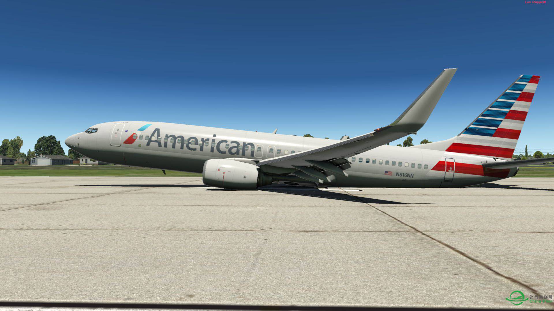 XPLANE 11 737無起落架迫降-5608 