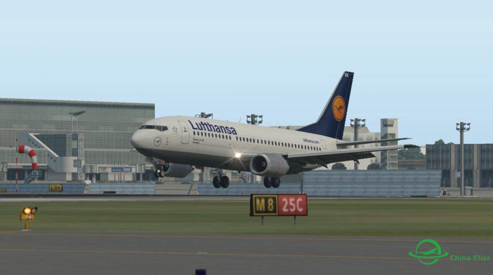 XP11 IXEG733 EDDF RWY25C进近 附视频-1447 