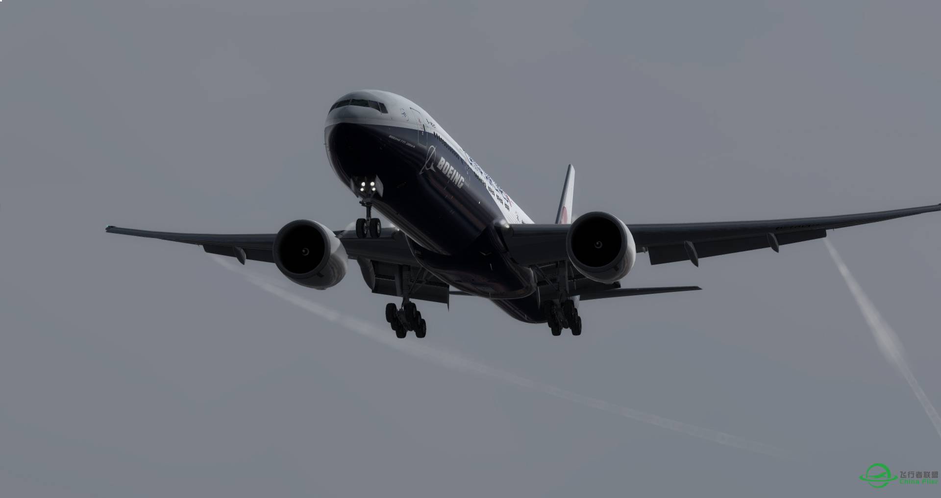 中华航空波音777 台北桃园机场直飞厦门高崎机场 P3D延时记...-4649 