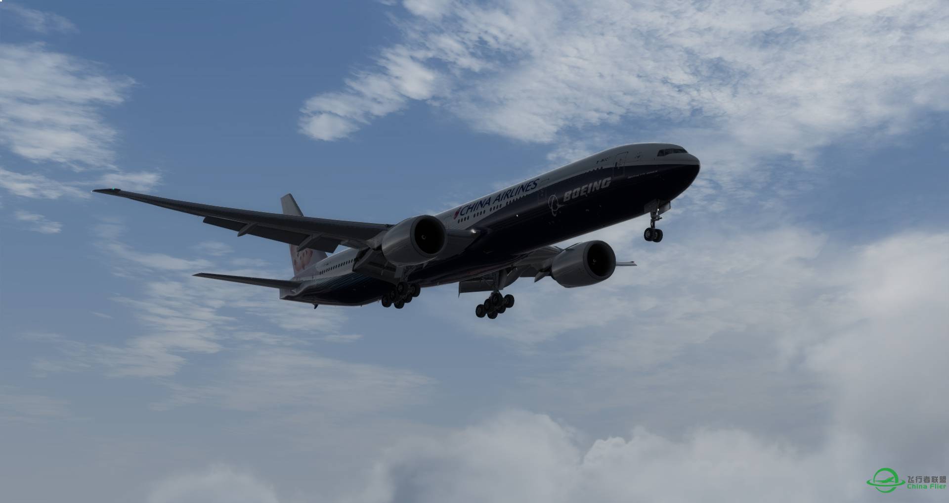 中华航空波音777 台北桃园机场直飞厦门高崎机场 P3D延时记...-9797 