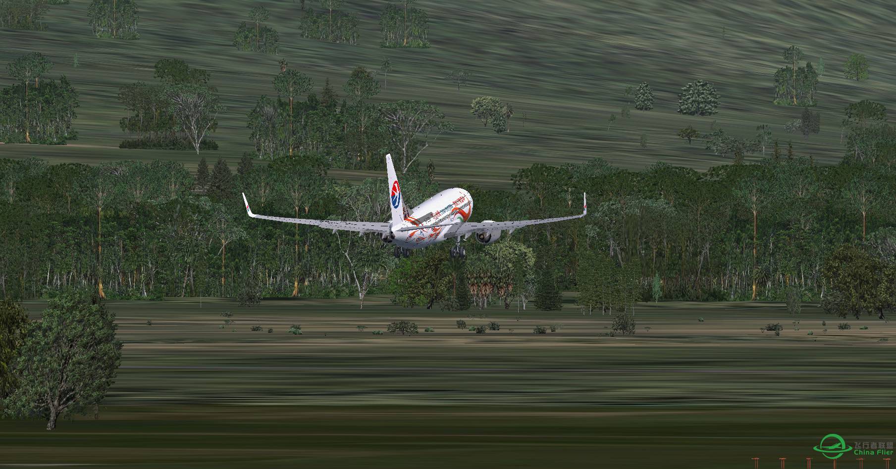 FSX 东航737 西双版纳-普洱飞行-6450 