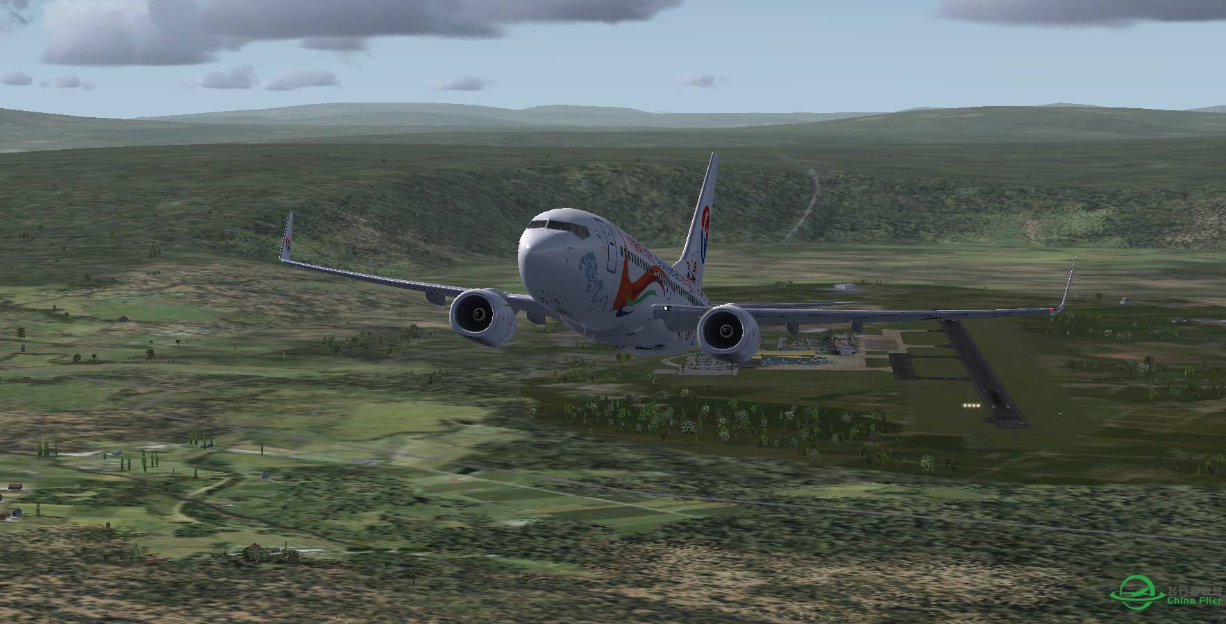 FSX 东航737 西双版纳-普洱飞行-4446 