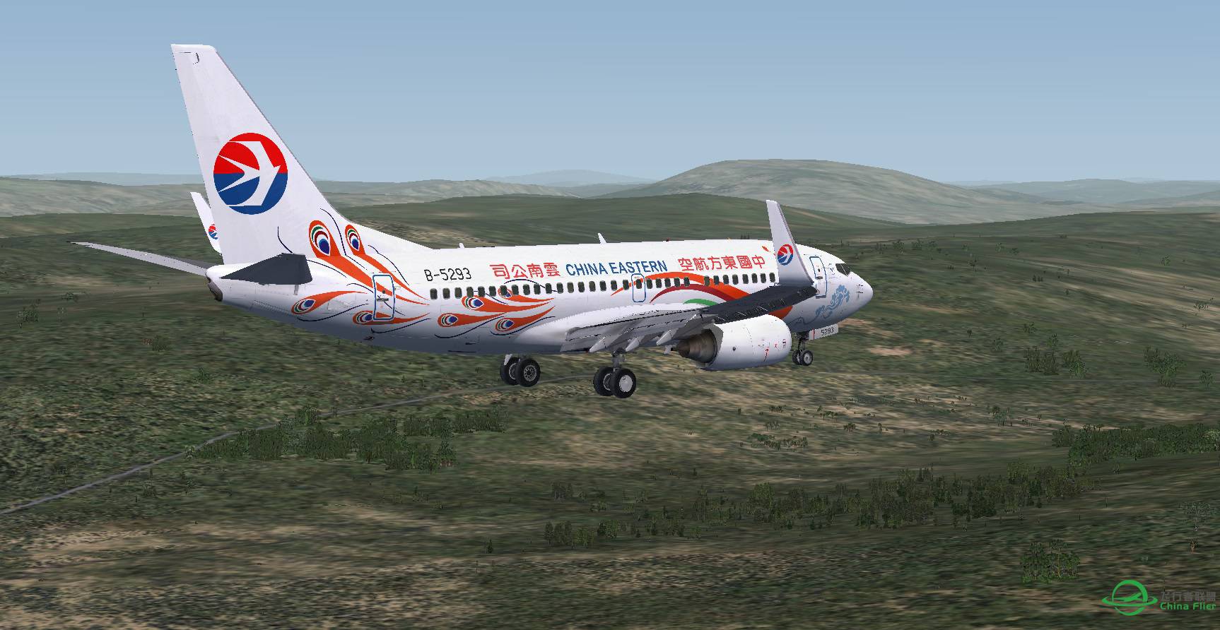 FSX 东航737 西双版纳-普洱飞行-8106 