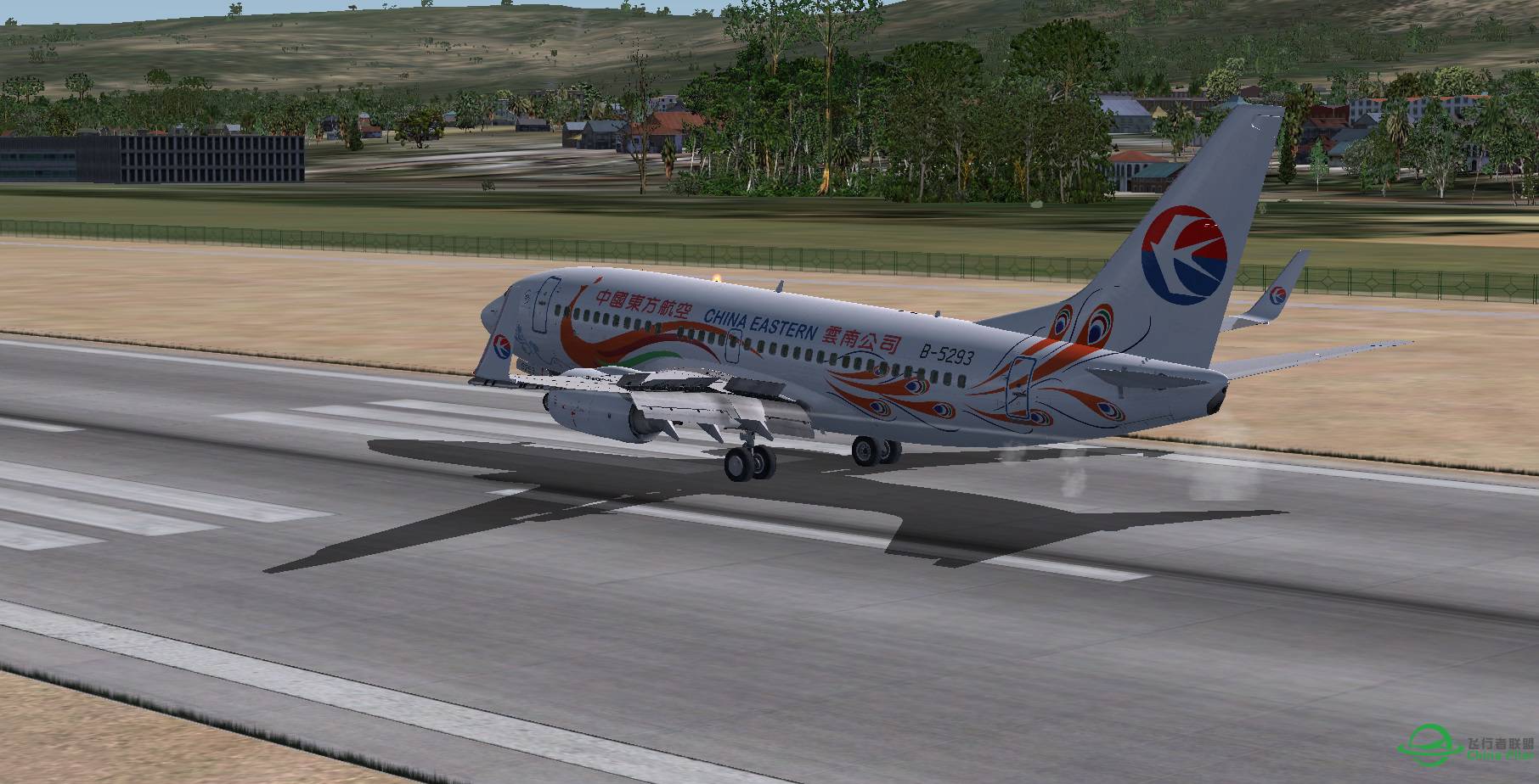 FSX 东航737 西双版纳-普洱飞行-7412 