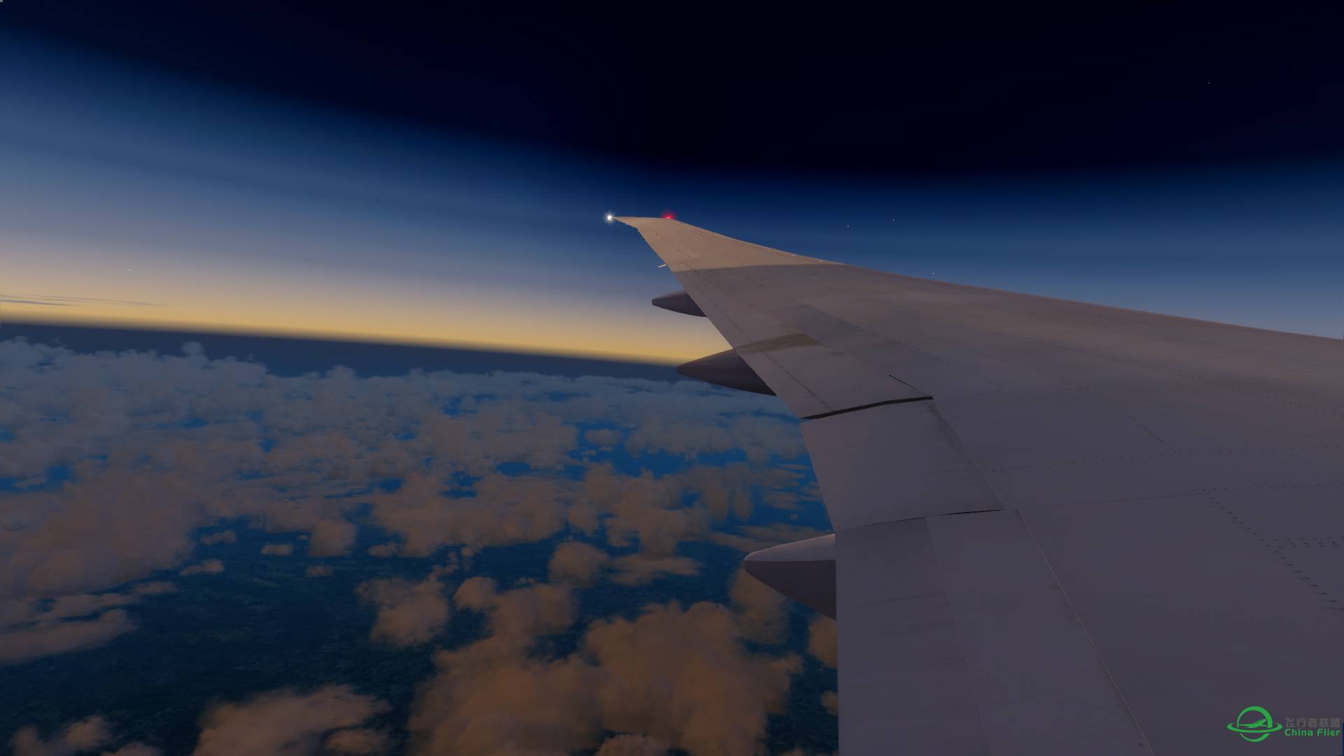 高空配点晚霞感觉还是不错的~-2568 