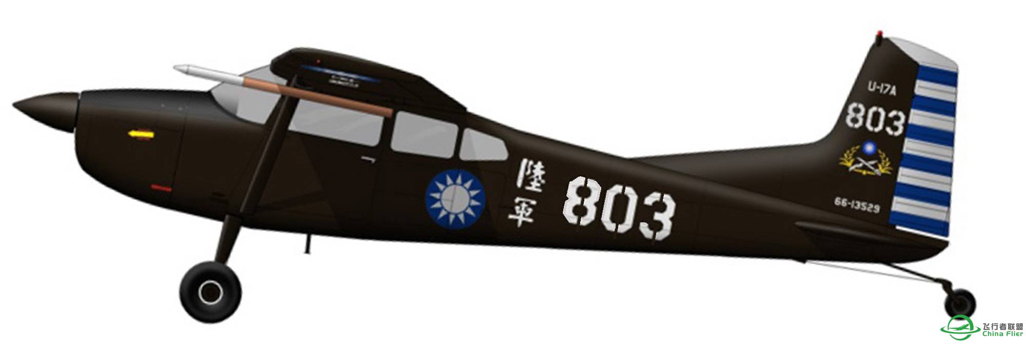 新涂装 Carenado C185F国军陆航-7716 