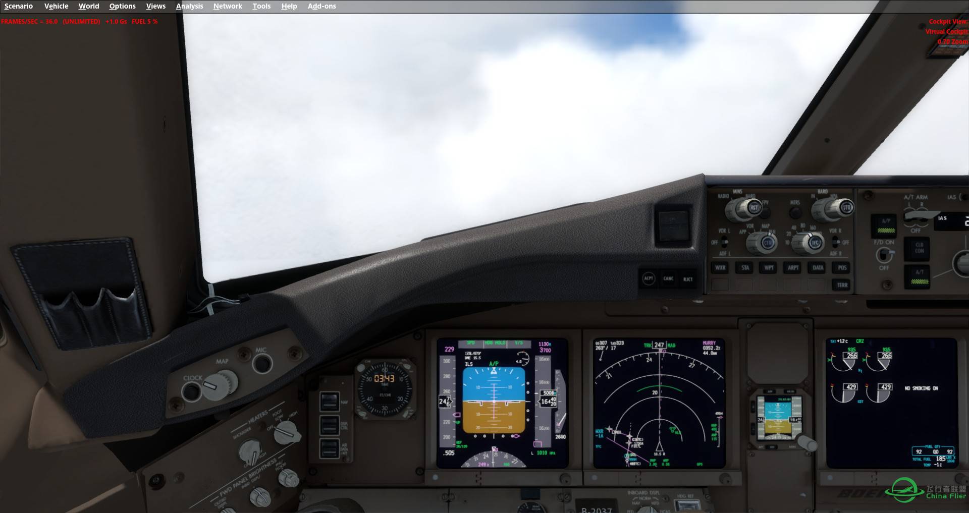 PMDG77W航线飞行-1505 