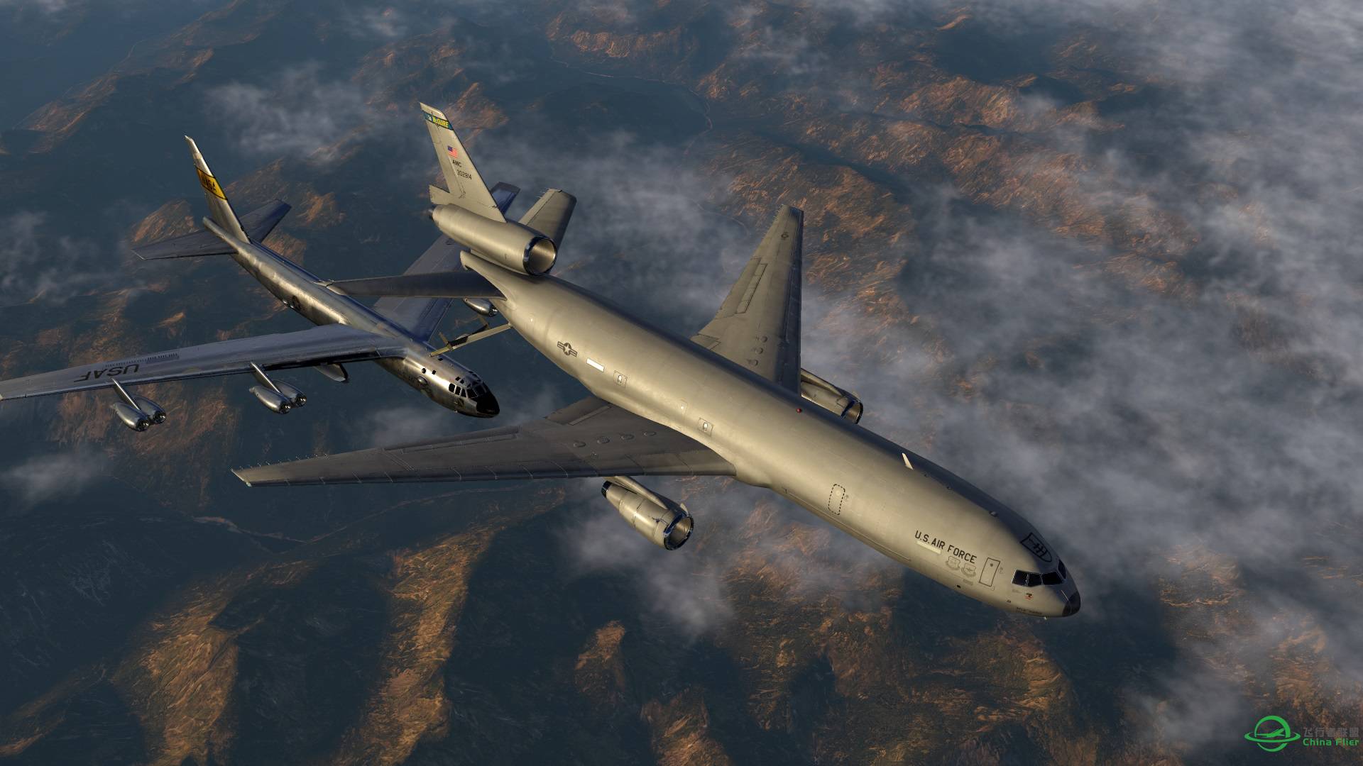 x-plane 11 空中加油（2）：断箭之前-9679 