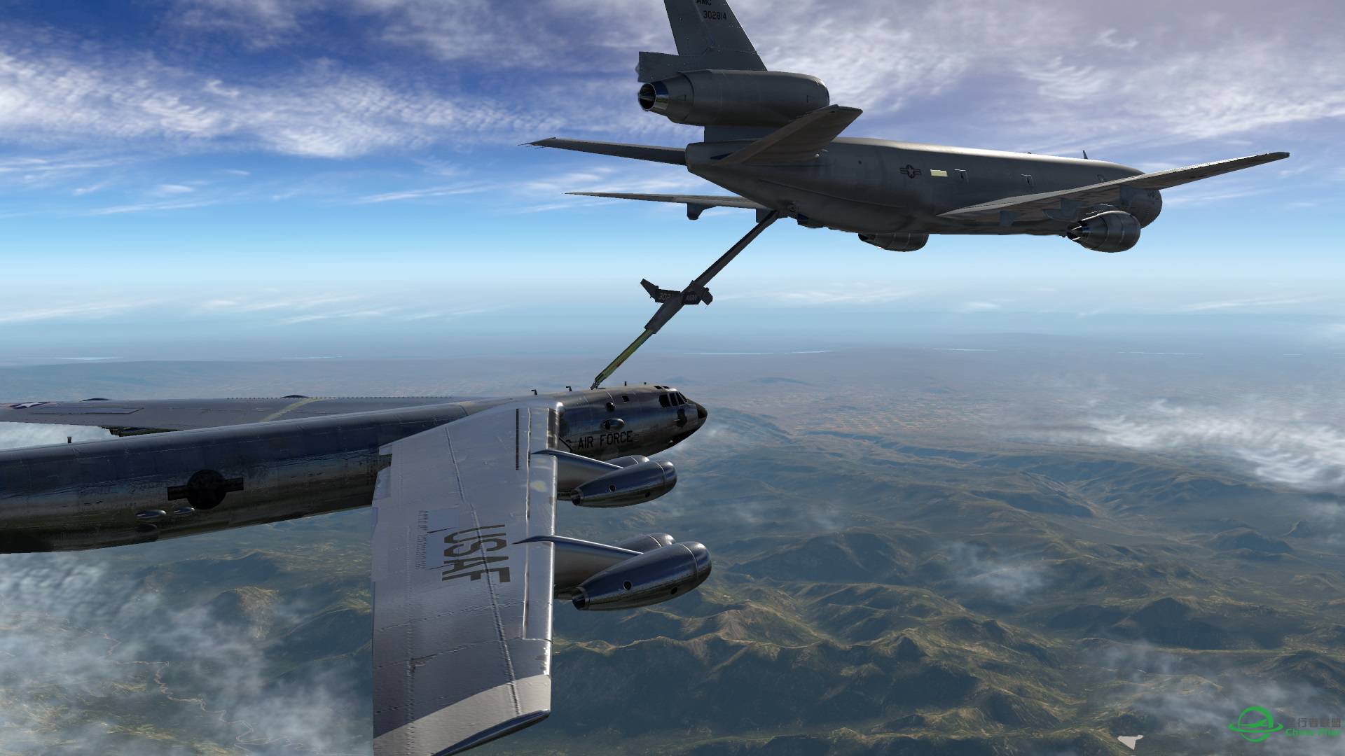 x-plane 11 空中加油（2）：断箭之前-6529 