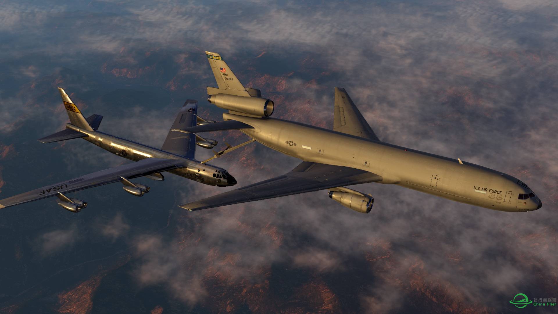 x-plane 11 空中加油（2）：断箭之前-9811 
