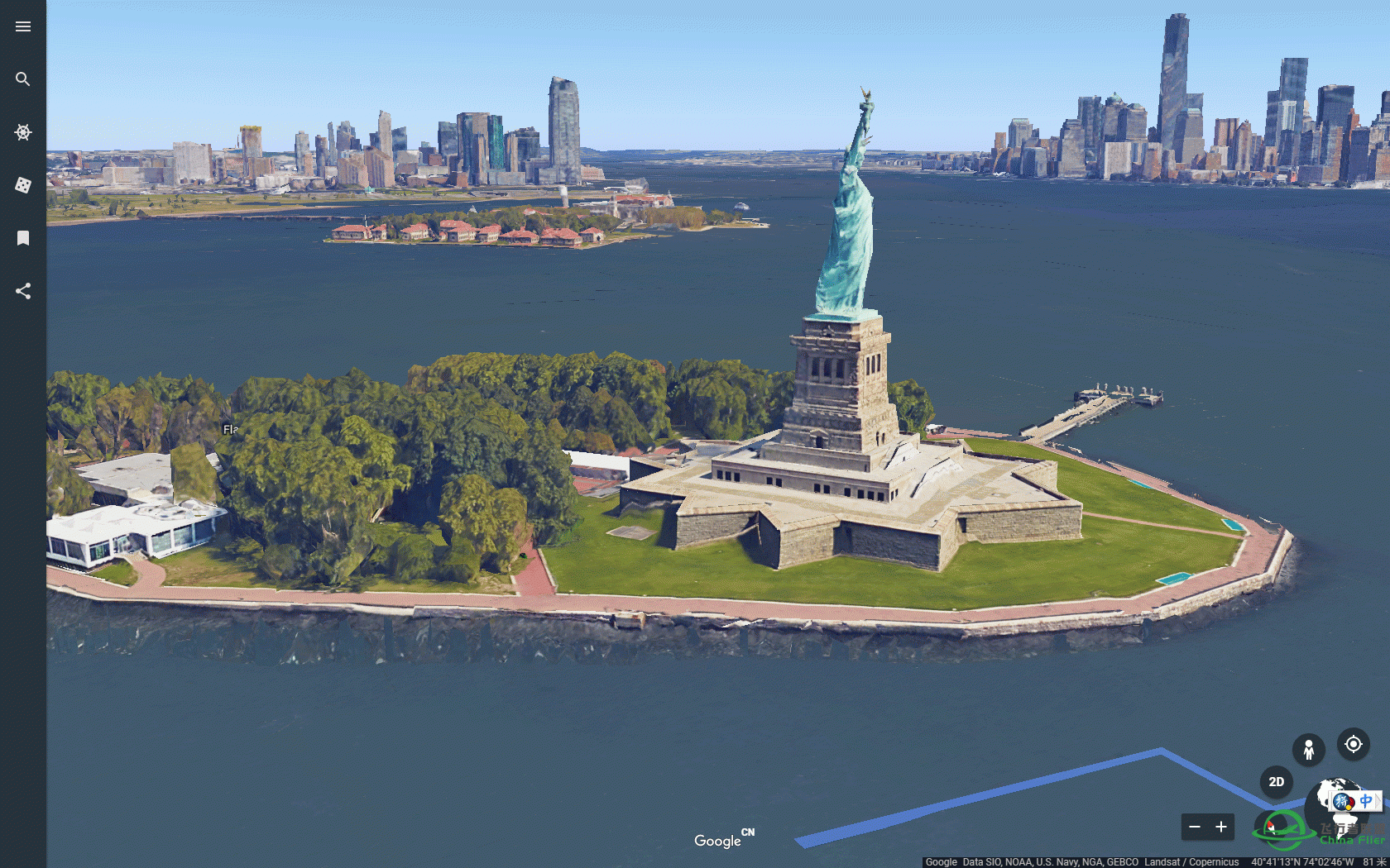 新的Google earth的地景，卧槽，太牛，XP可不可以借用啊-1410 