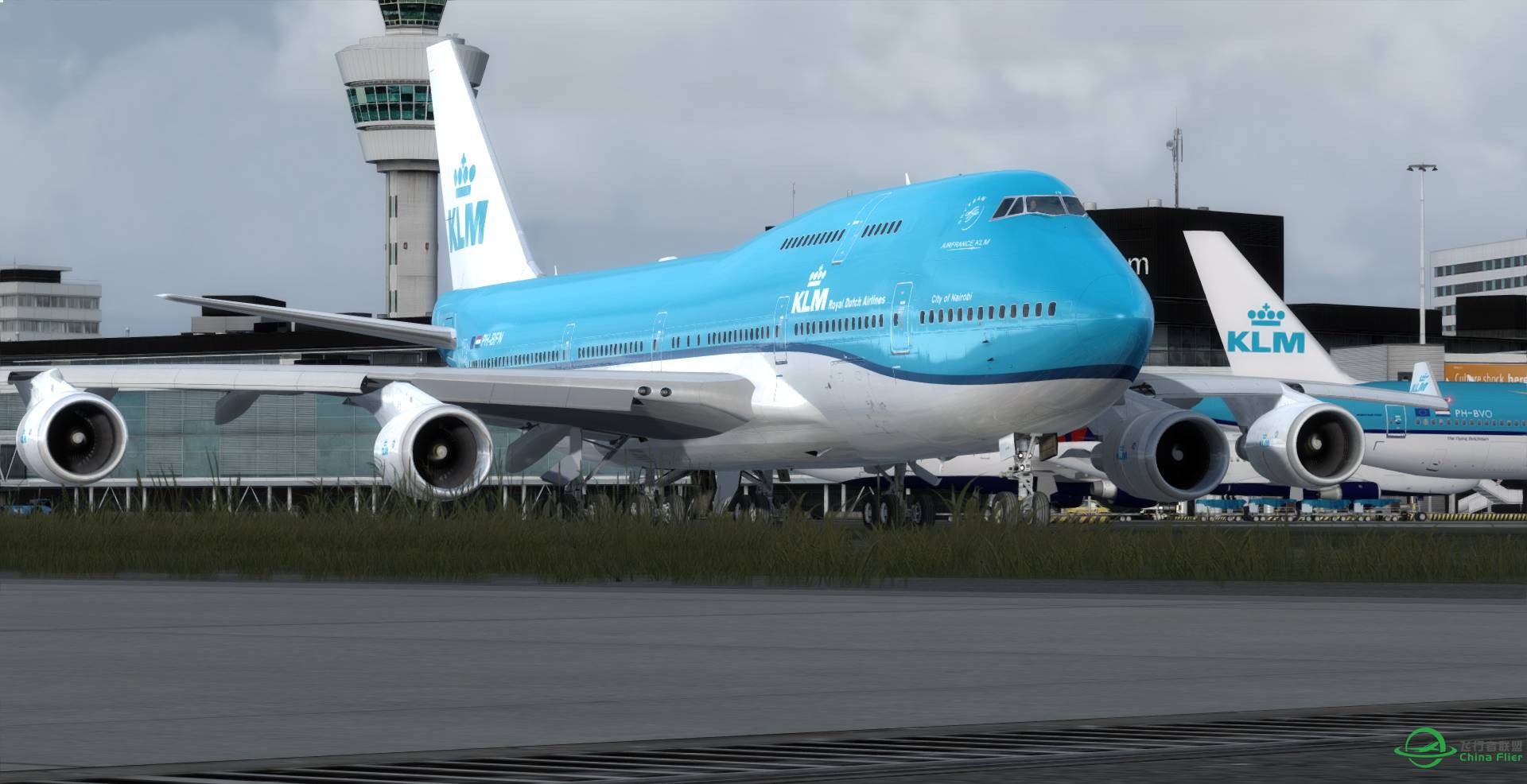 Prepar3D v4 首飞航线 荷兰皇家航空747v3 阿姆斯特丹 长途 北京-8009 
