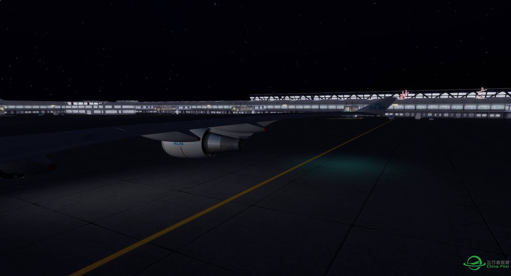 Prepar3D v4 首飞航线 荷兰皇家航空747v3 阿姆斯特丹 长途 北京-7483 