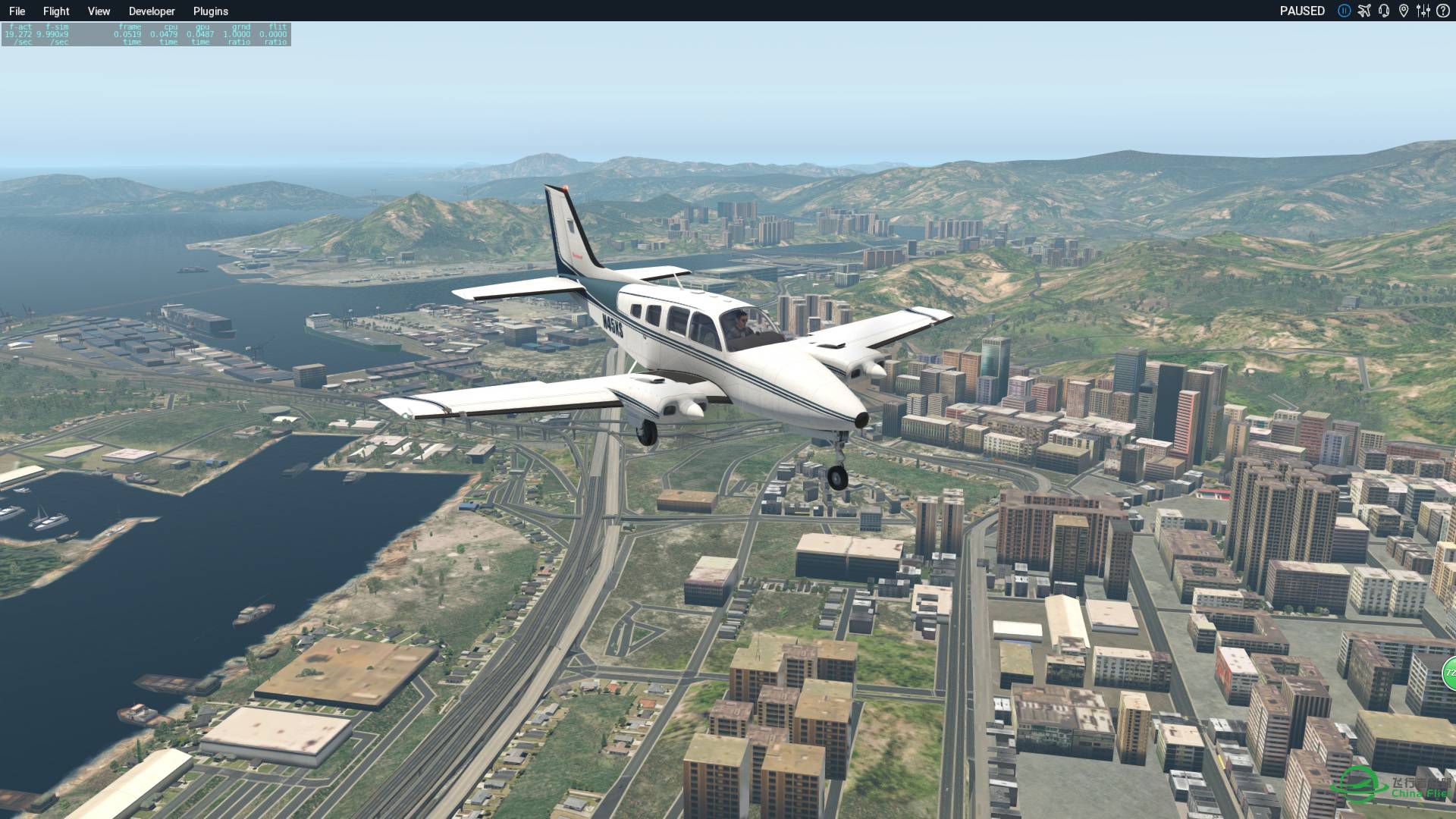 XP11随手落启德，请P3D飞友们参详对照两者的风格。-4497 