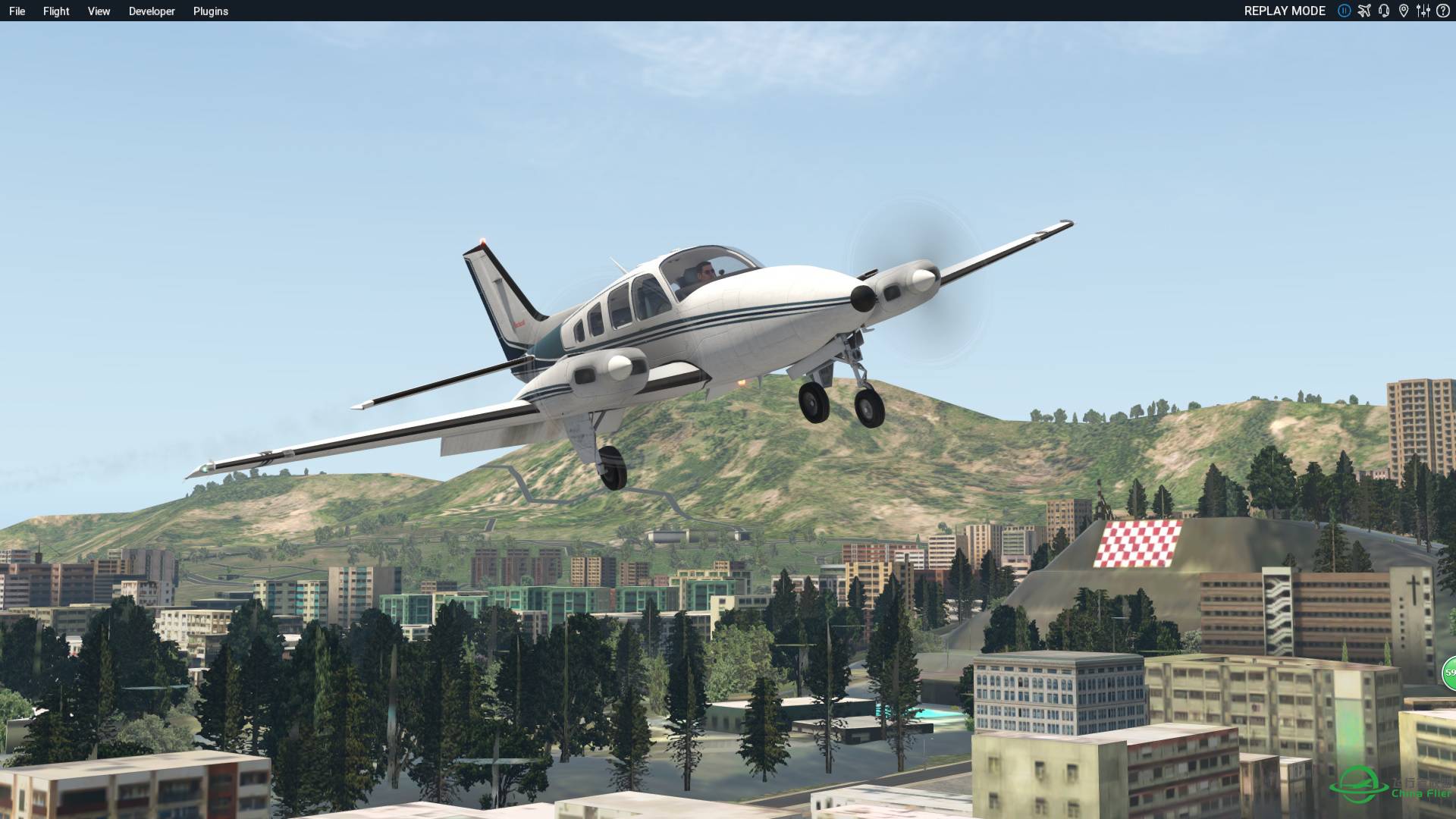 XP11随手落启德，请P3D飞友们参详对照两者的风格。-558 