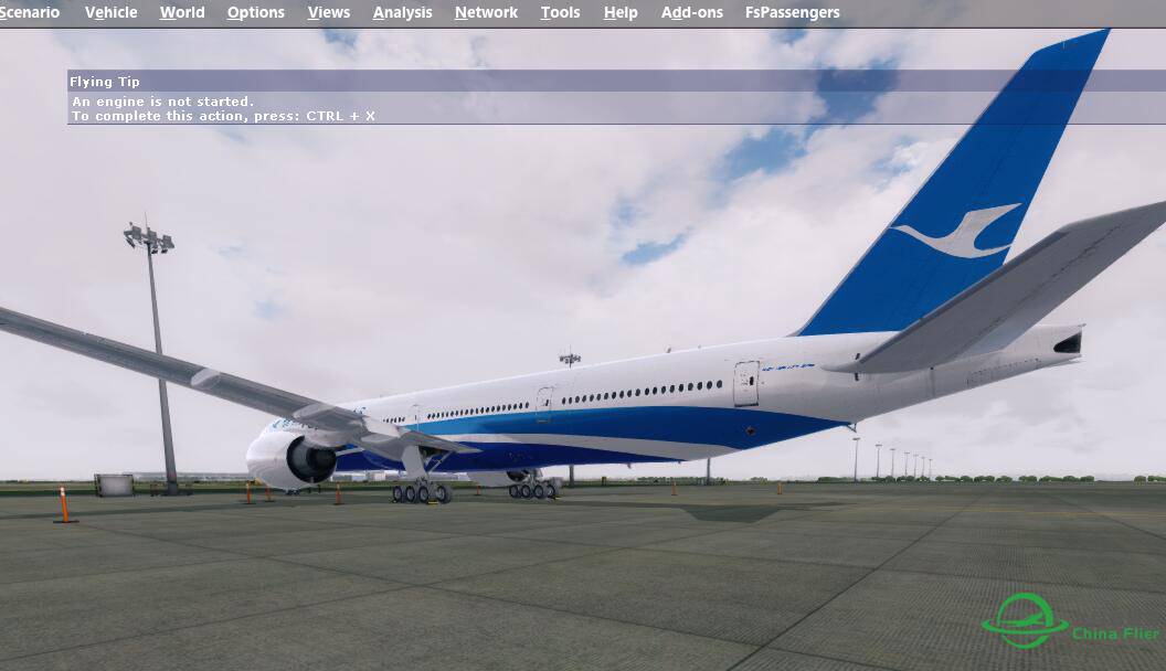 厦门航空777广州-台湾首飞成功-8449 