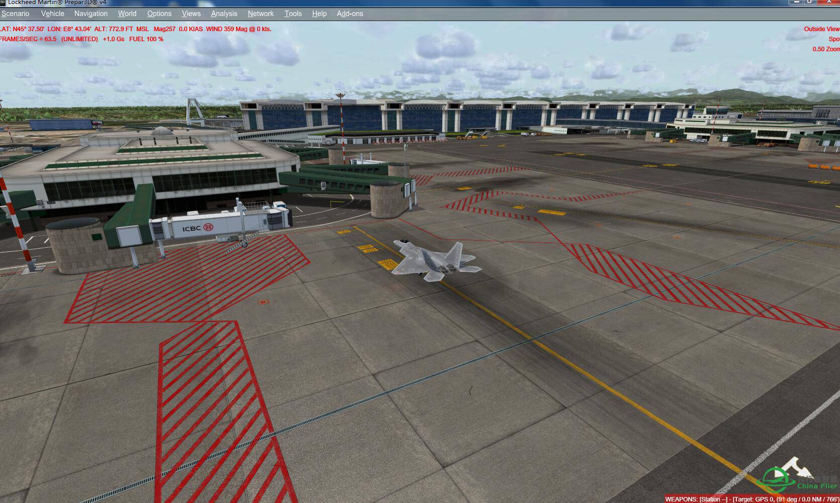 p3d v4插件机场 米兰马尔彭萨与罗马钱皮诺效果图-6180 