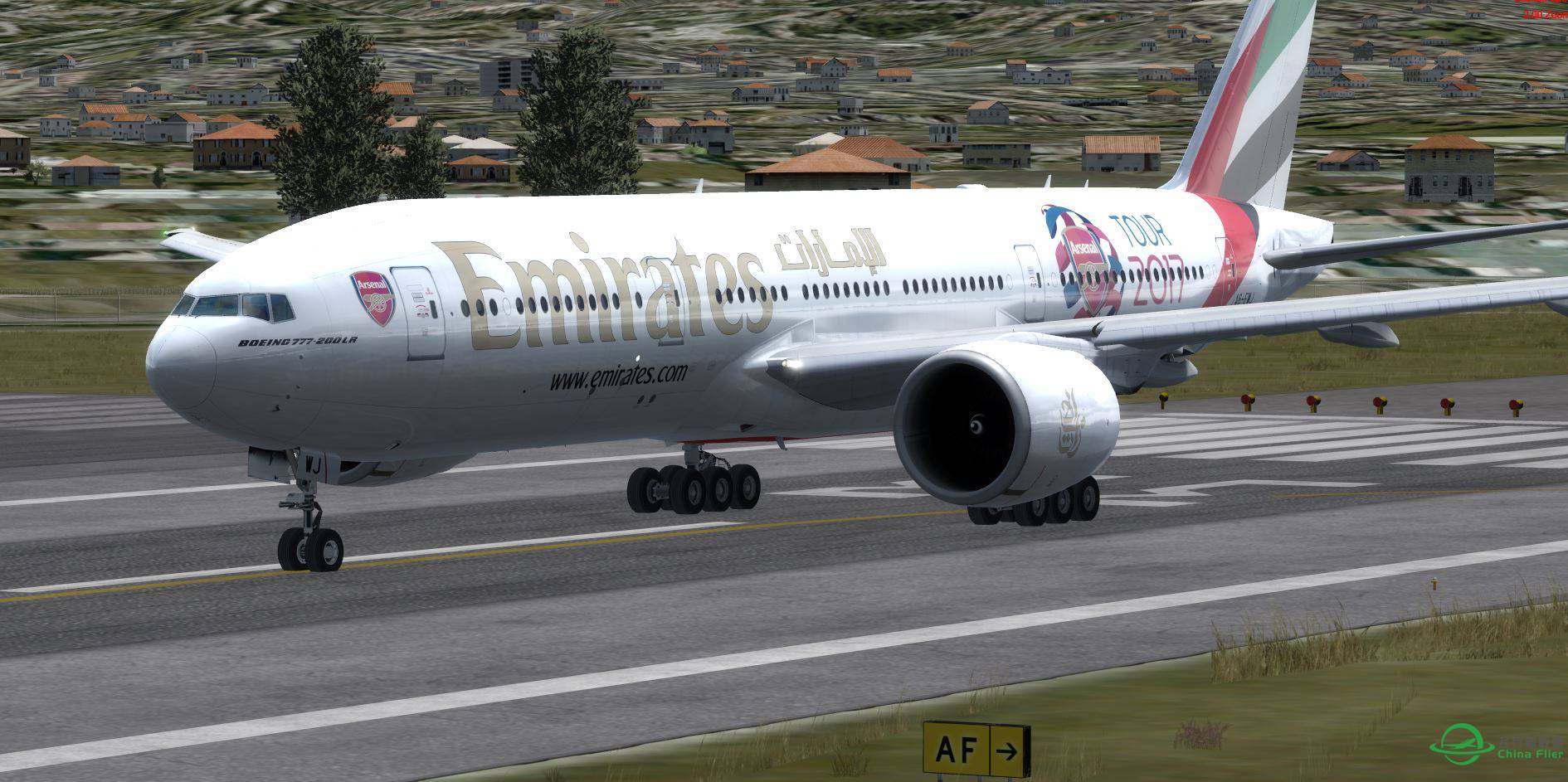 [P3D] B777-200 Emirates @ LIRA-7110 
