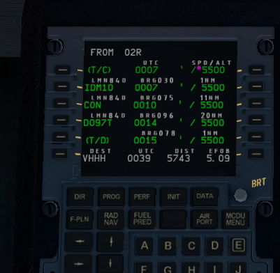 求教XP11 A320 MCDU 航线设置问题-7027 