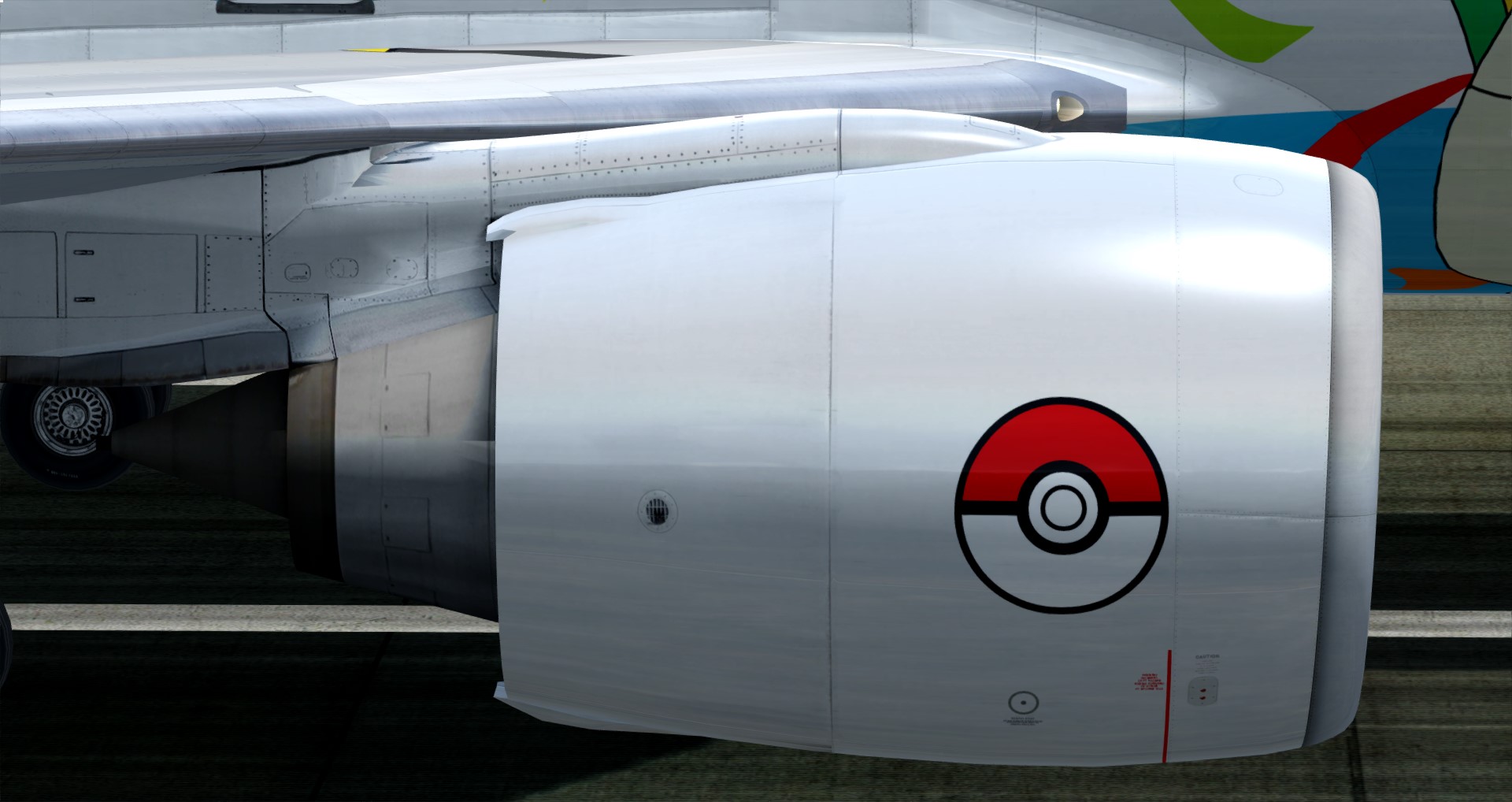 P3D V4 777-300ER ANA皮卡丘骚彩绘 ZGGG-OMDB 照片级-3353 