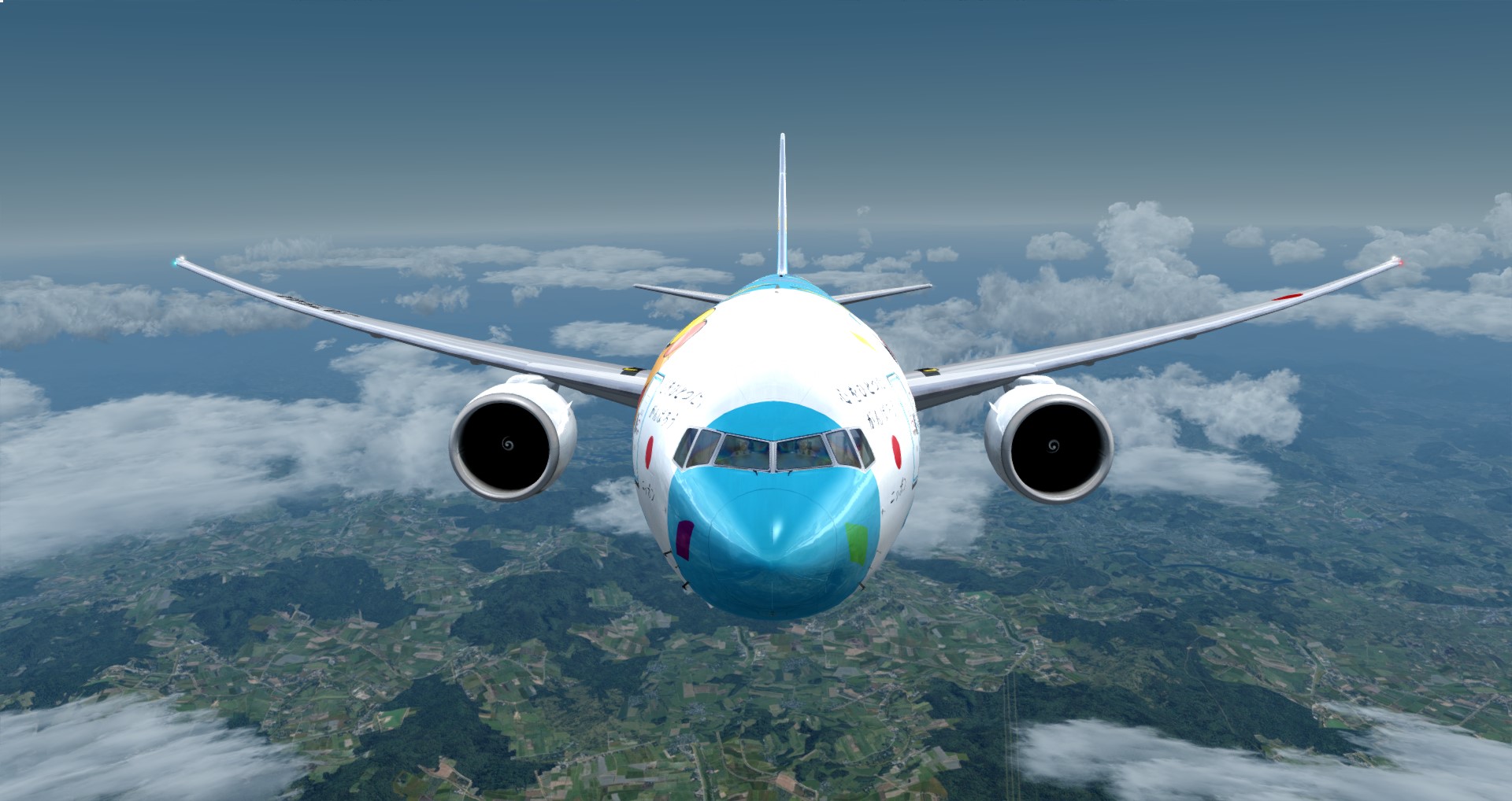 P3D V4 777-300ER ANA皮卡丘骚彩绘 ZGGG-OMDB 照片级-8410 