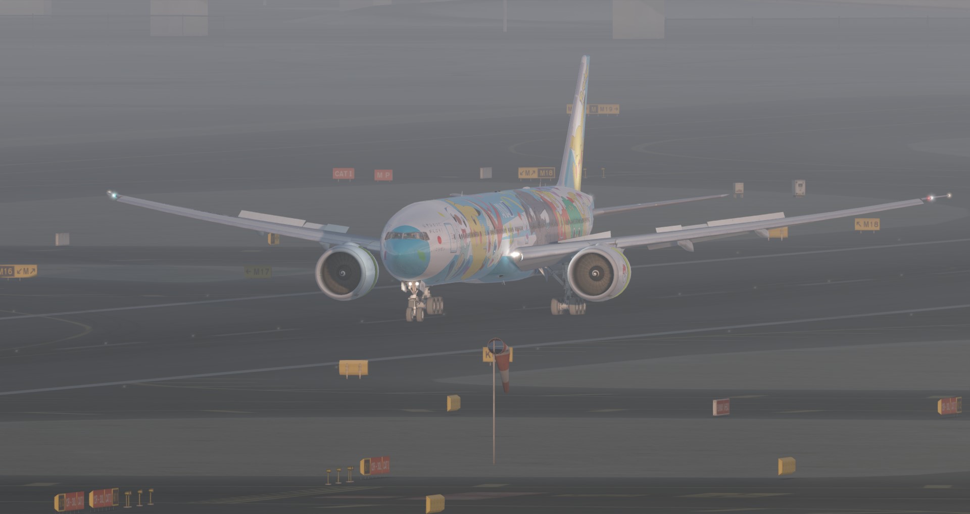 P3D V4 777-300ER ANA皮卡丘骚彩绘 ZGGG-OMDB 照片级-5768 