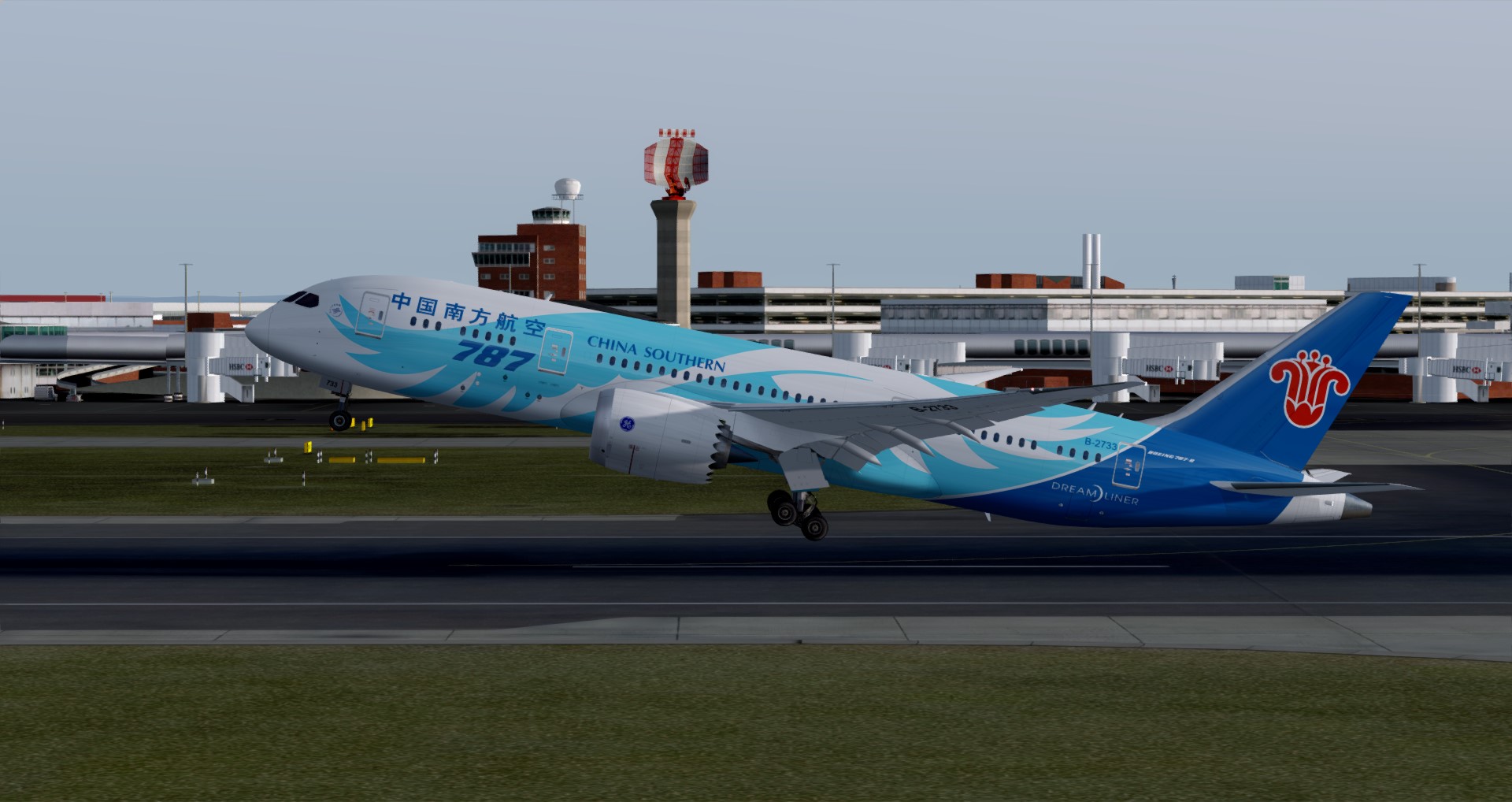 P3D V4 787南航B-2733 EGLL-ZGGG-1581 