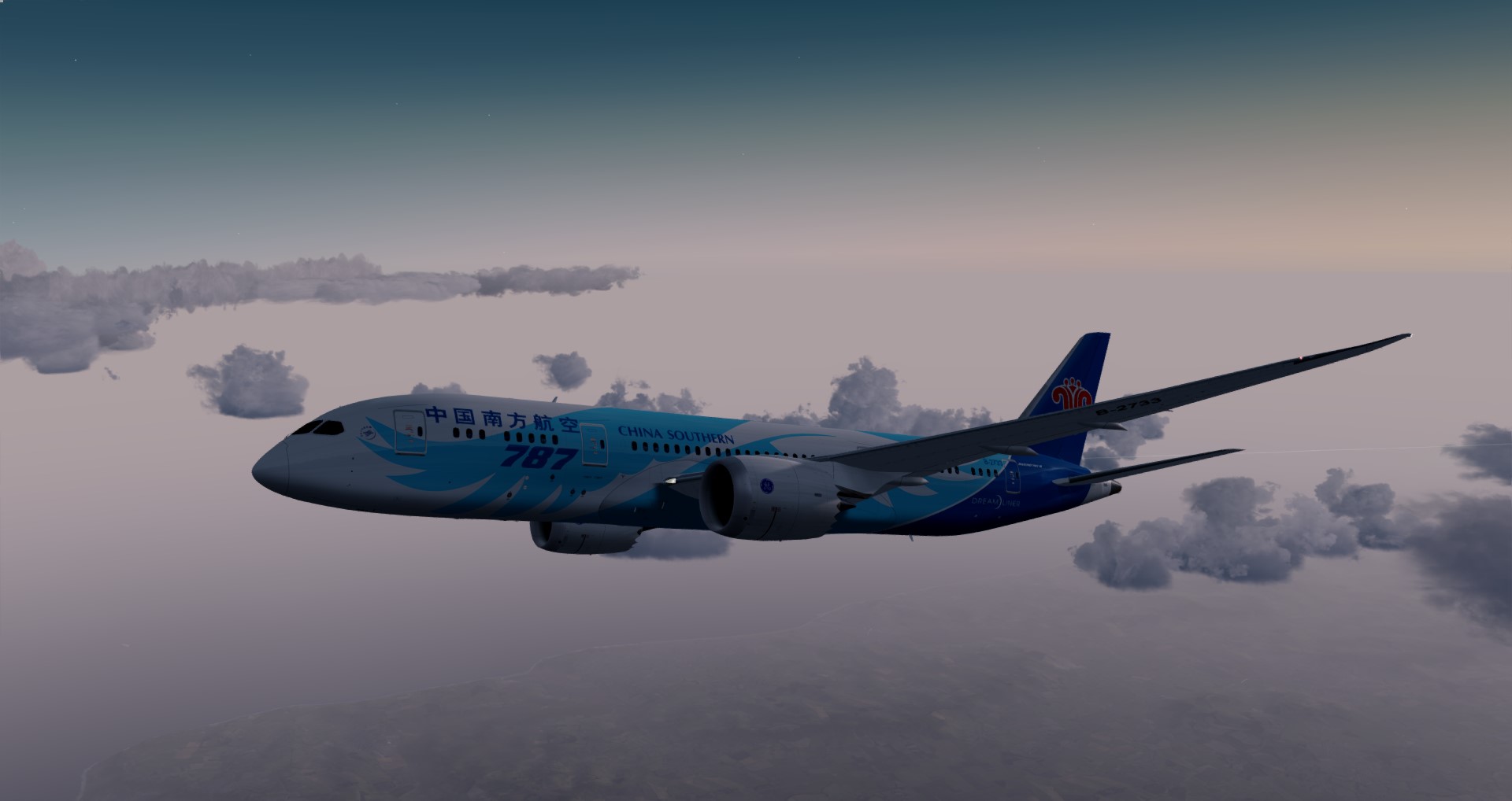 P3D V4 787南航B-2733 EGLL-ZGGG-6019 