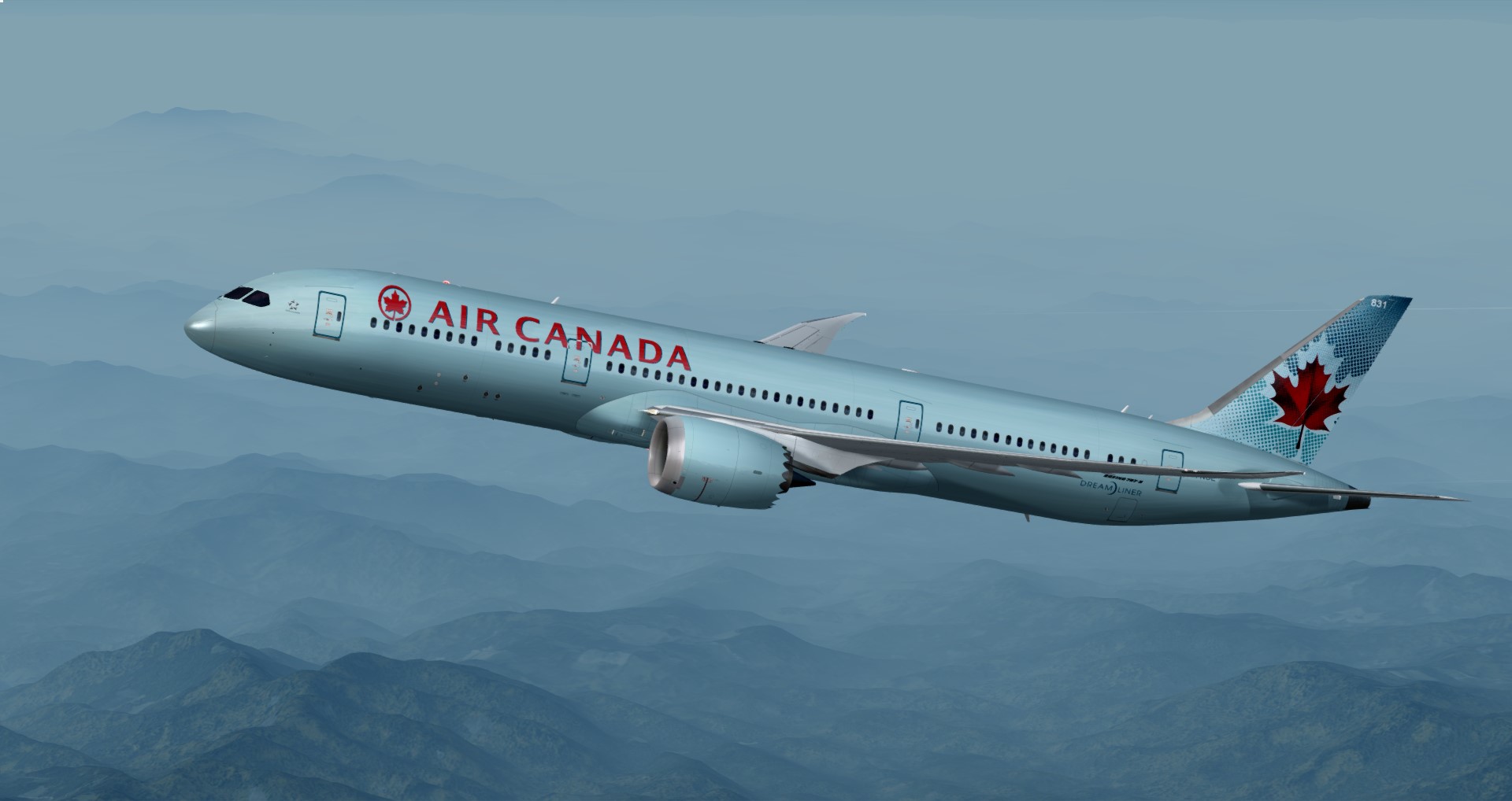 P3D V4 787-9 加航 ZBAA-CYYZ-7725 