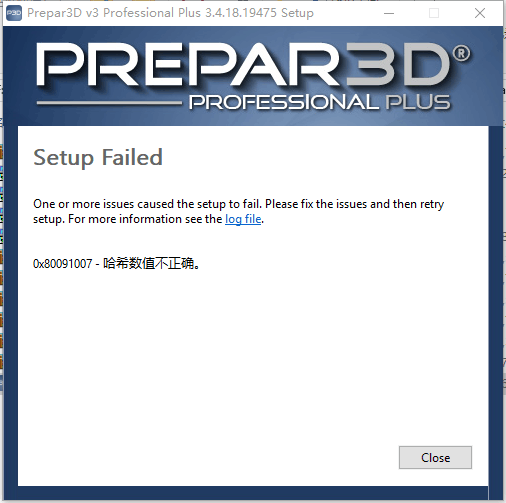 P3D安装的问题-4798 