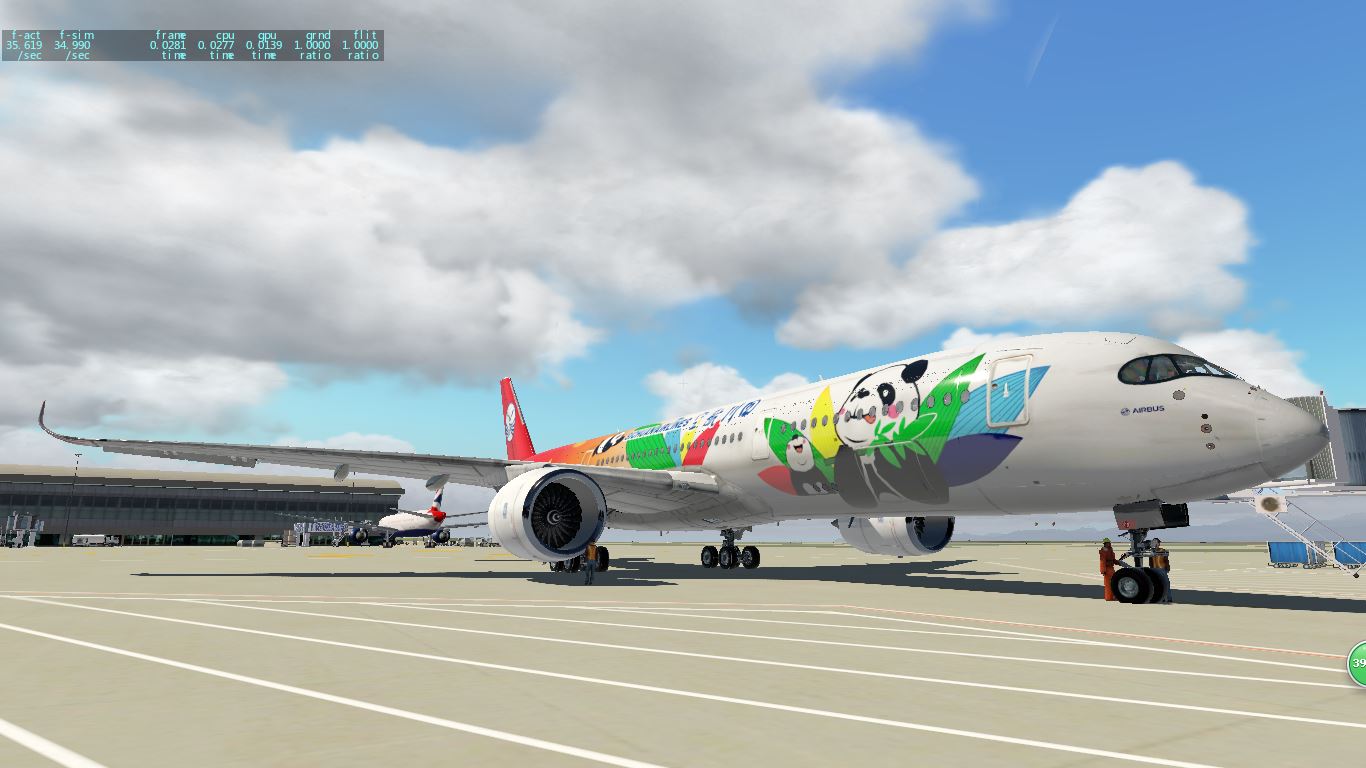 四川航空A350熊猫彩绘机 XP11-5770 