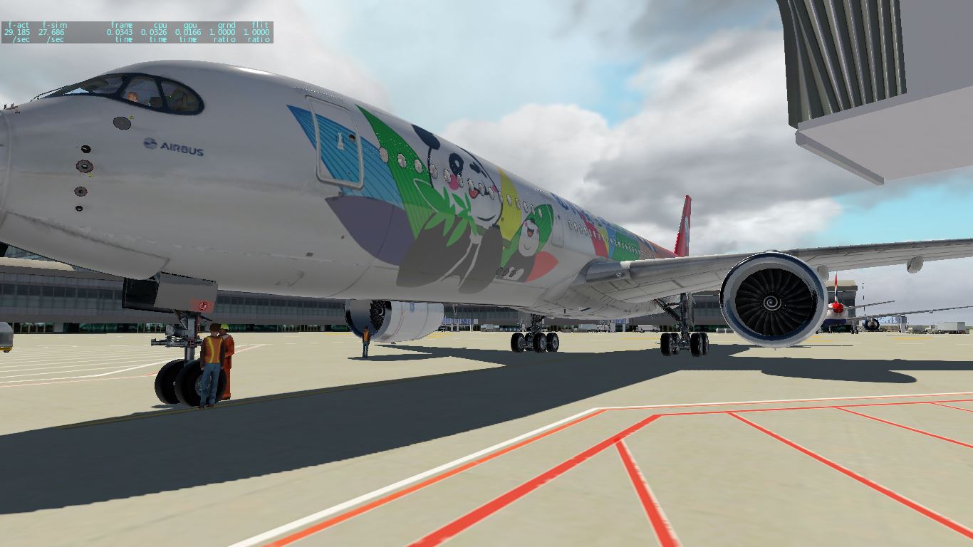 四川航空A350熊猫彩绘机 XP11-5099 