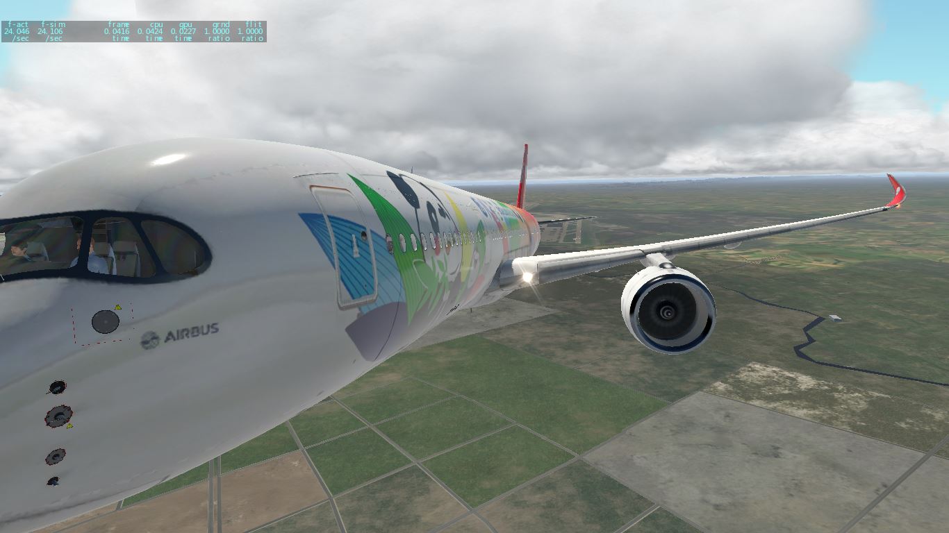 四川航空A350熊猫彩绘机 XP11-1765 