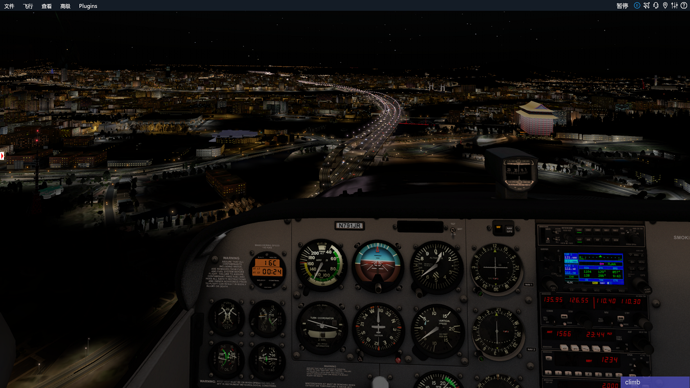 賽納斯 172 RCSS 低空夜飛-3023 