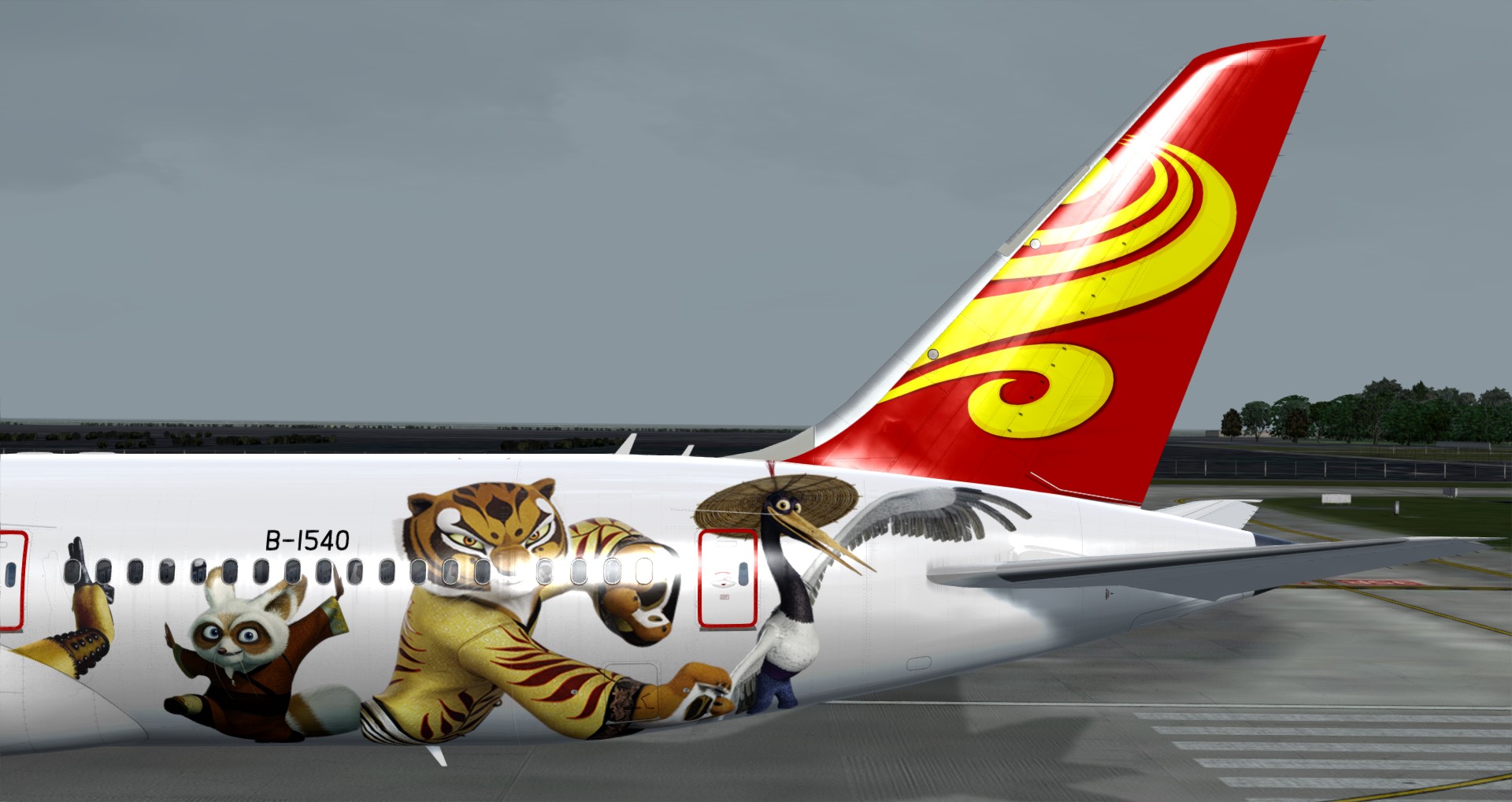 QW 787-9 海航 B-1540 “功夫熊猫”测试涂装首飞-6693 