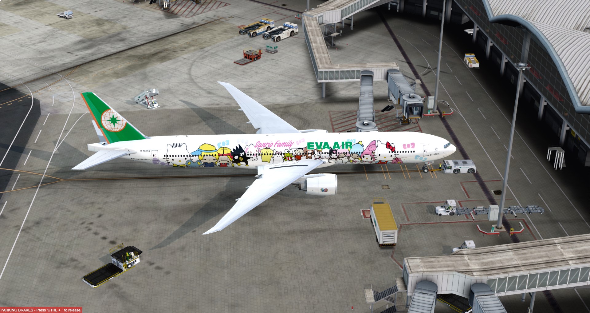 P3D V4 77W 长荣航空 VHHH-RCTP-70 