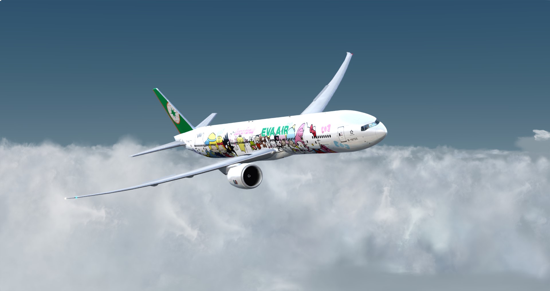 P3D V4 77W 长荣航空 VHHH-RCTP-9286 