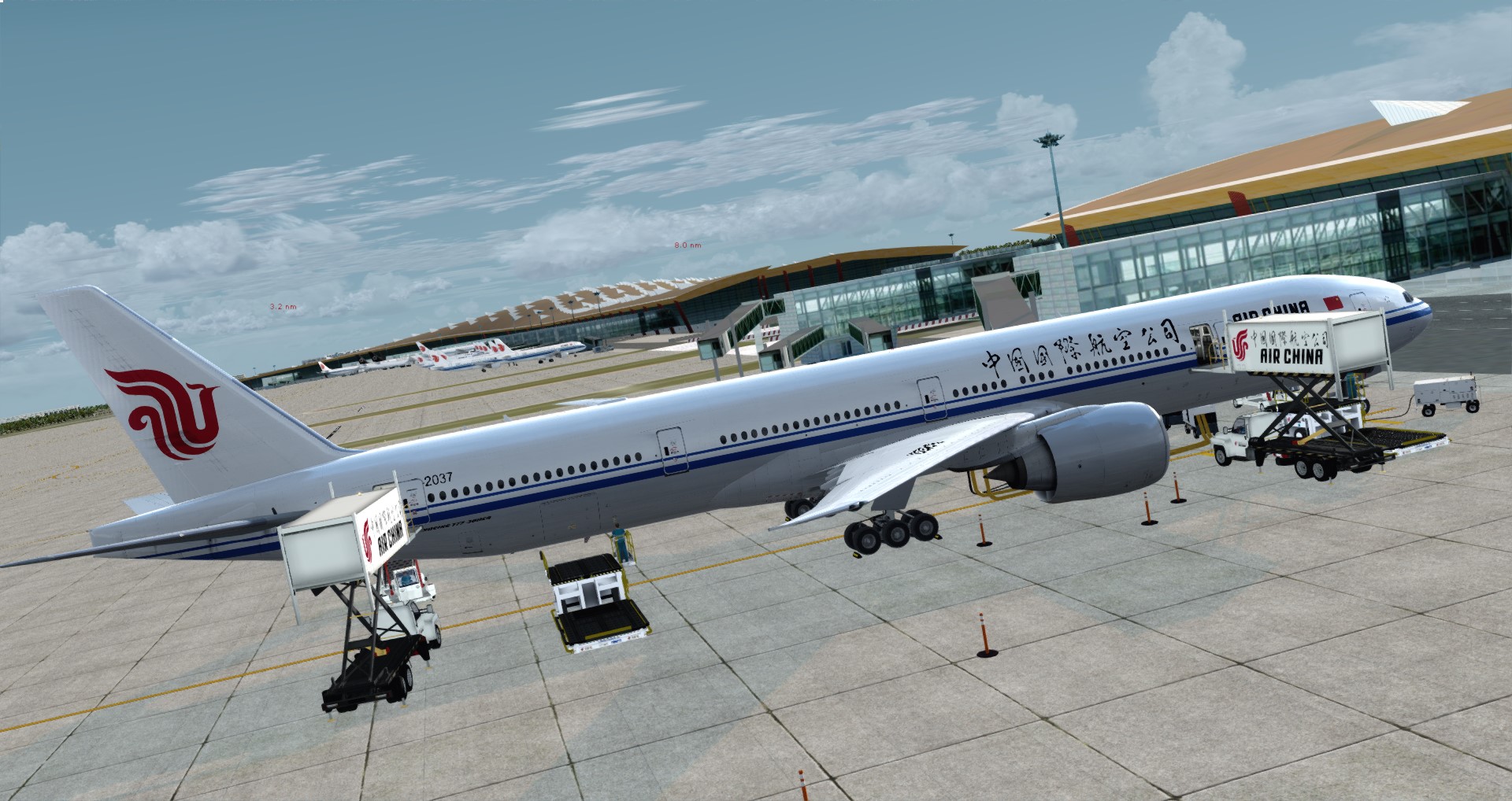 P3D V4 77W Air China ZBAA-CYUL-7164 