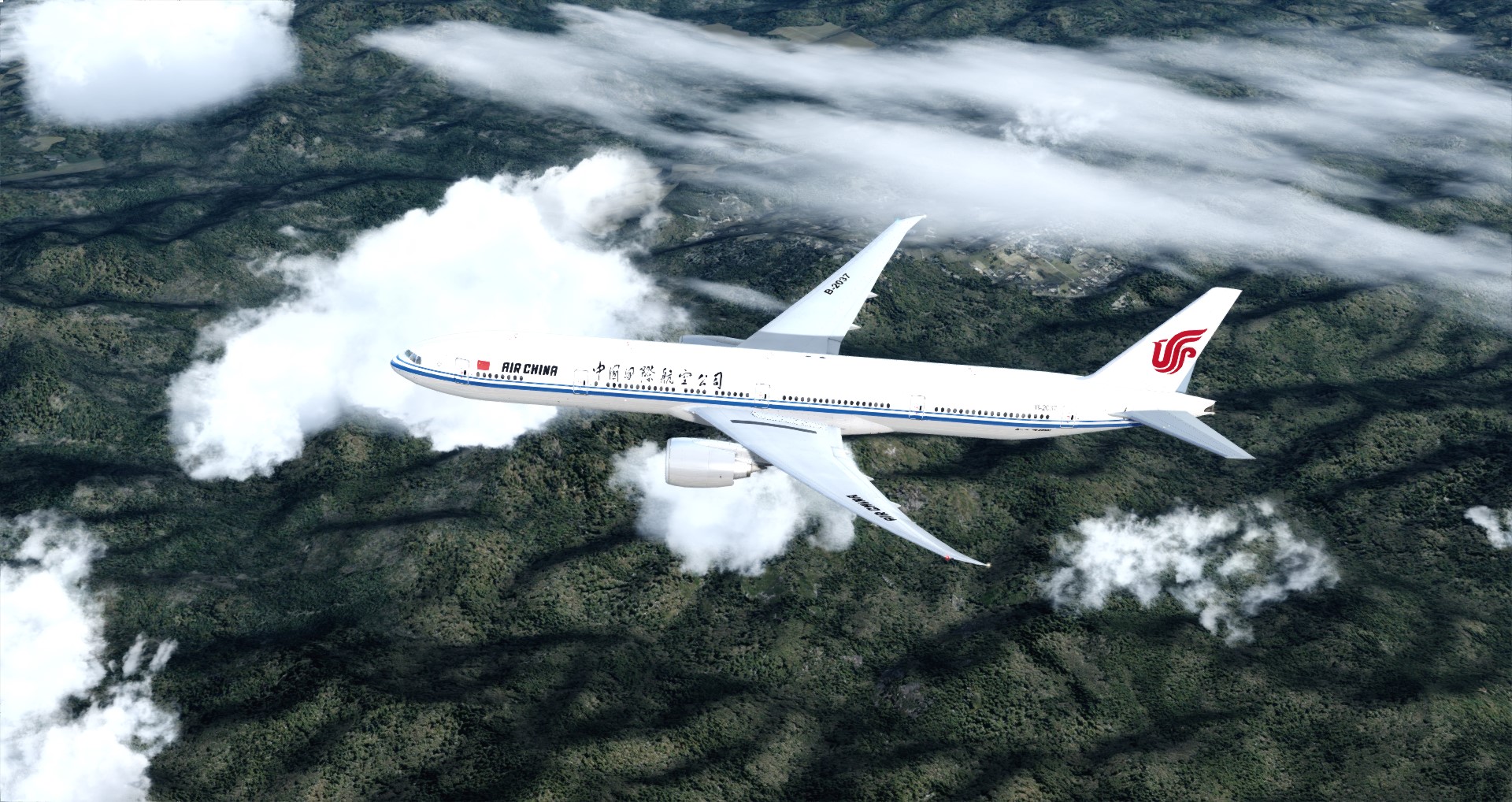 P3D V4 77W Air China ZBAA-CYUL-7532 