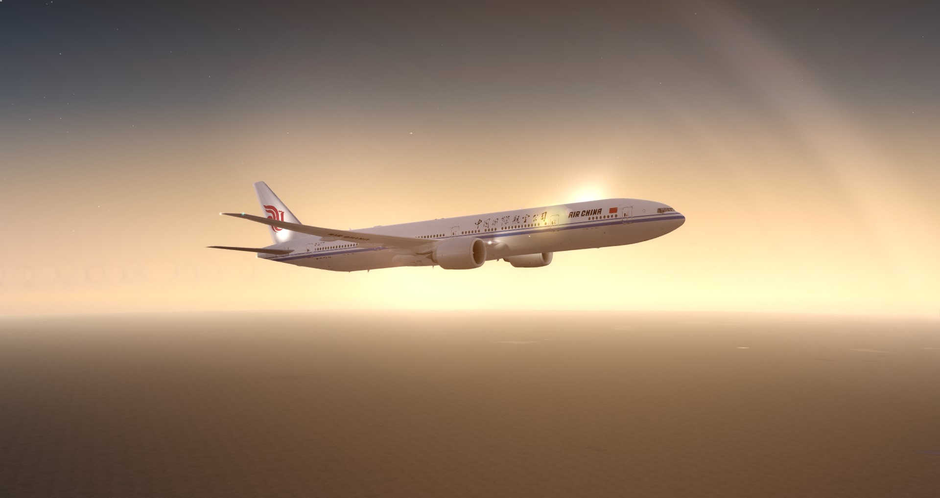 P3D V4 77W Air China ZBAA-CYUL-7909 