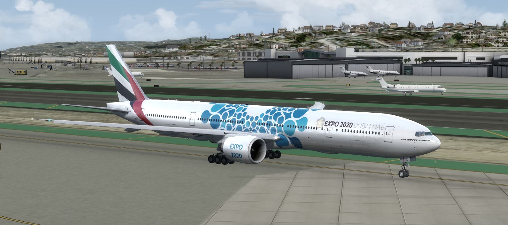 B777-300 Emirate EXPO 2020 Blue-3219 