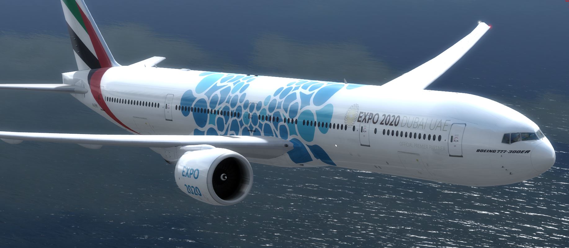 B777-300 Emirate EXPO 2020 Blue-3272 