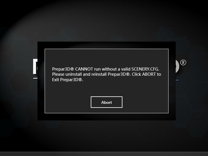 P3D V4.1 启动错误-945 