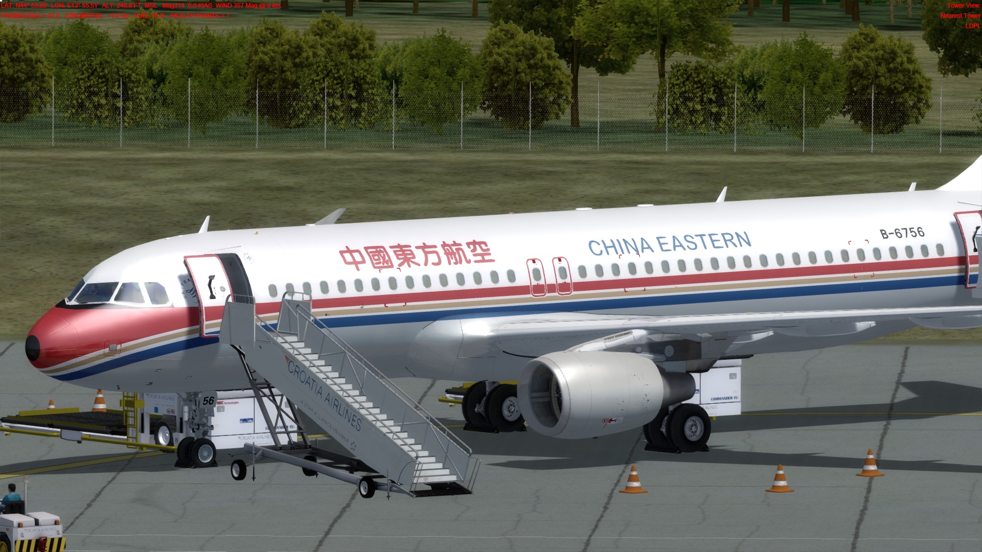 继续FSL320的短途飞行，ORBX小机场，LDPL--LDDU-4909 